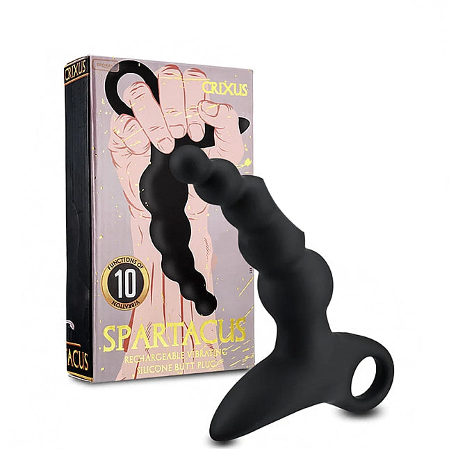 Spartacus Rechargeable Vibrating Silicone Butt Plug | USB | Water Resistant、mySite、bottomscart