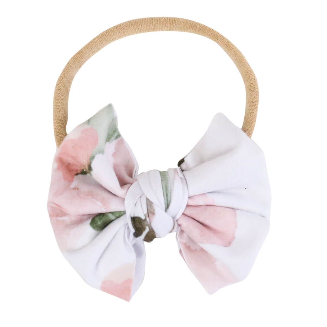  Millie's Dusty Rose Floral Knit Bow Headband、mySite、layawaytickets