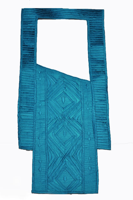 Turquoise Blue Agbada Grand-Boubou Embroidery-DPP167、mySite、solidvoid