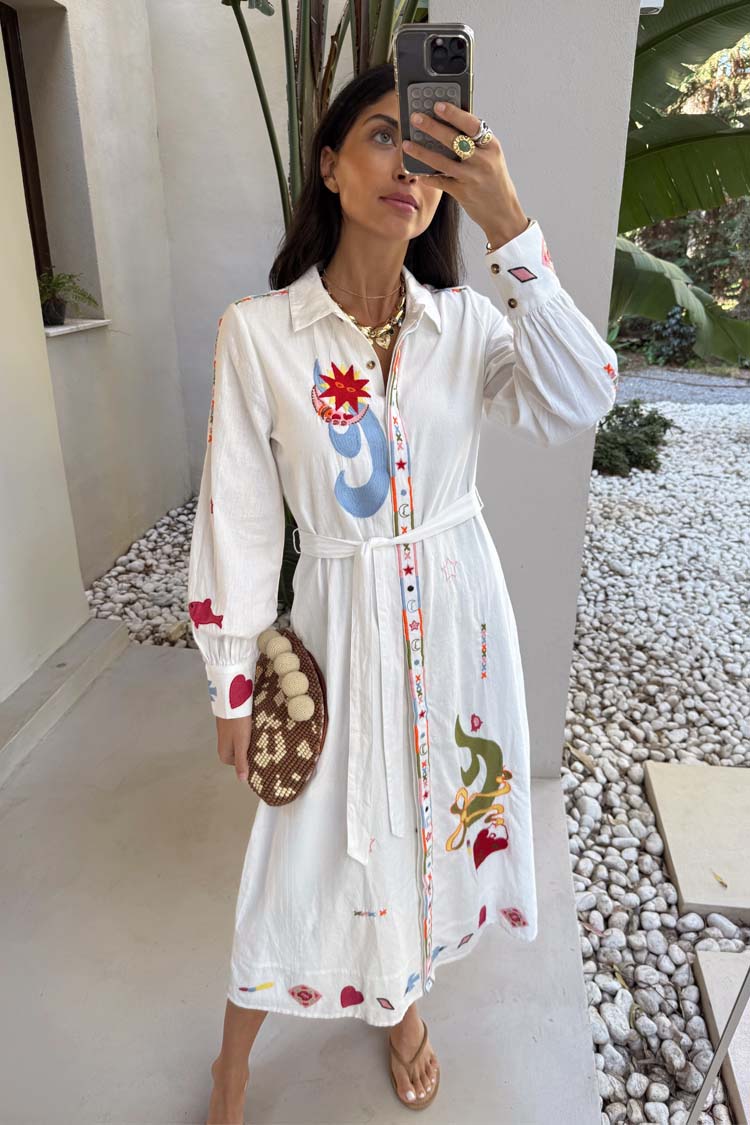 Cream Enchanted Shirt Dress、mySite、solidvoid