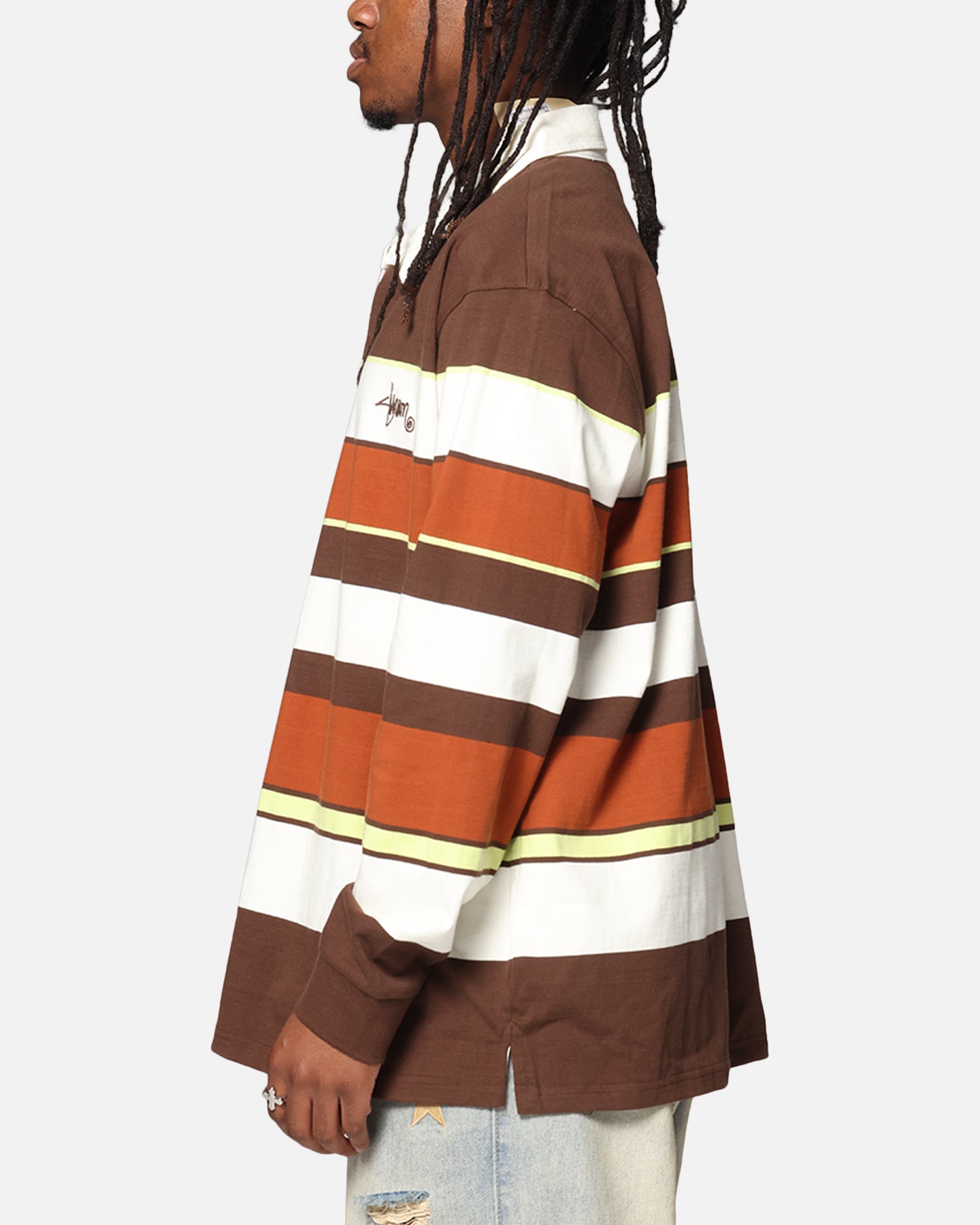 S Double Variagated Stripe Rugby Jersey Orange Spice、mySite、zt4zffjzw