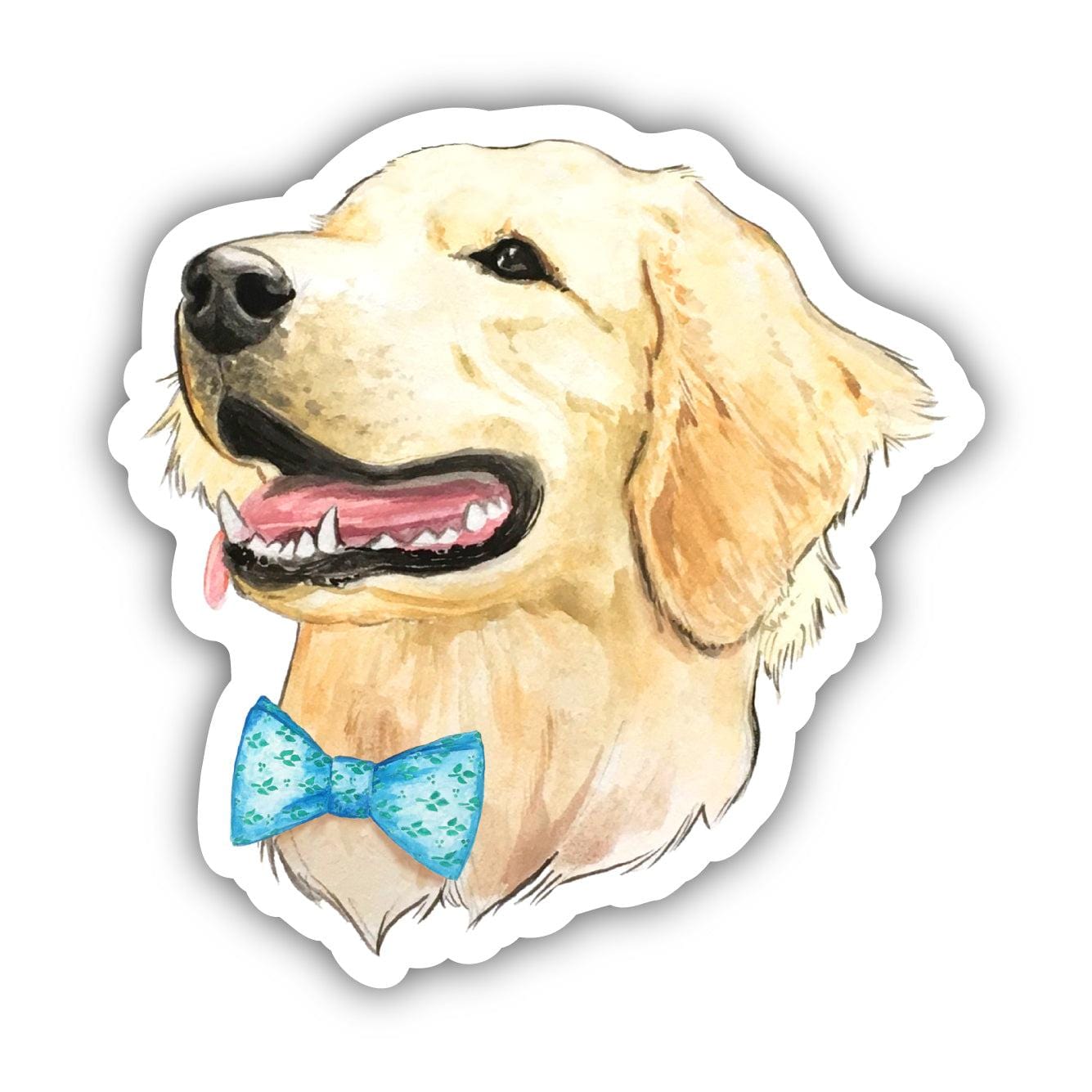  Golden Retriever With Bow Tie Sticker、mySite、ghnorth
