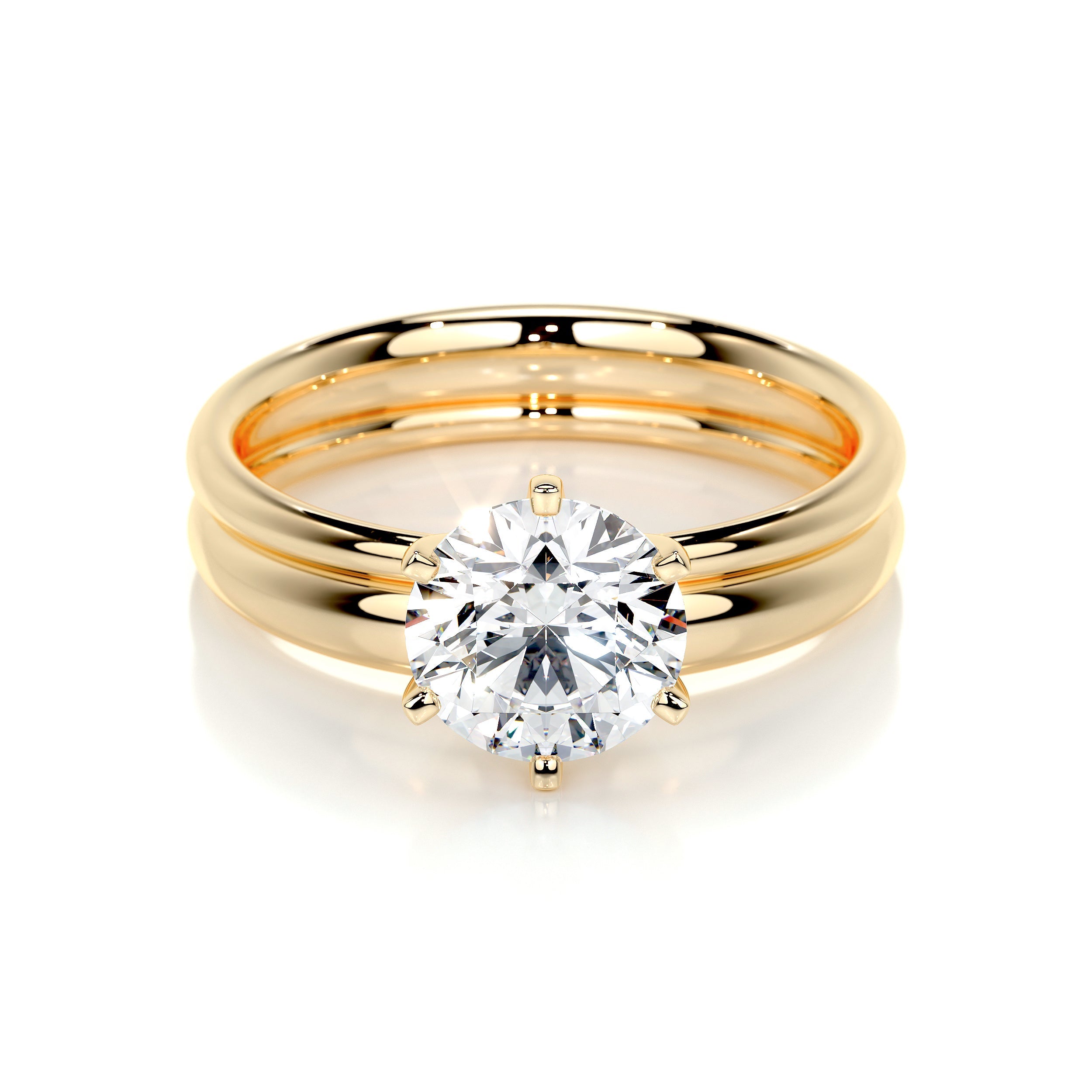 Samantha Lab Grown Diamond Bridal Set -18K Yellow Gold、mySite、hinf8tx79