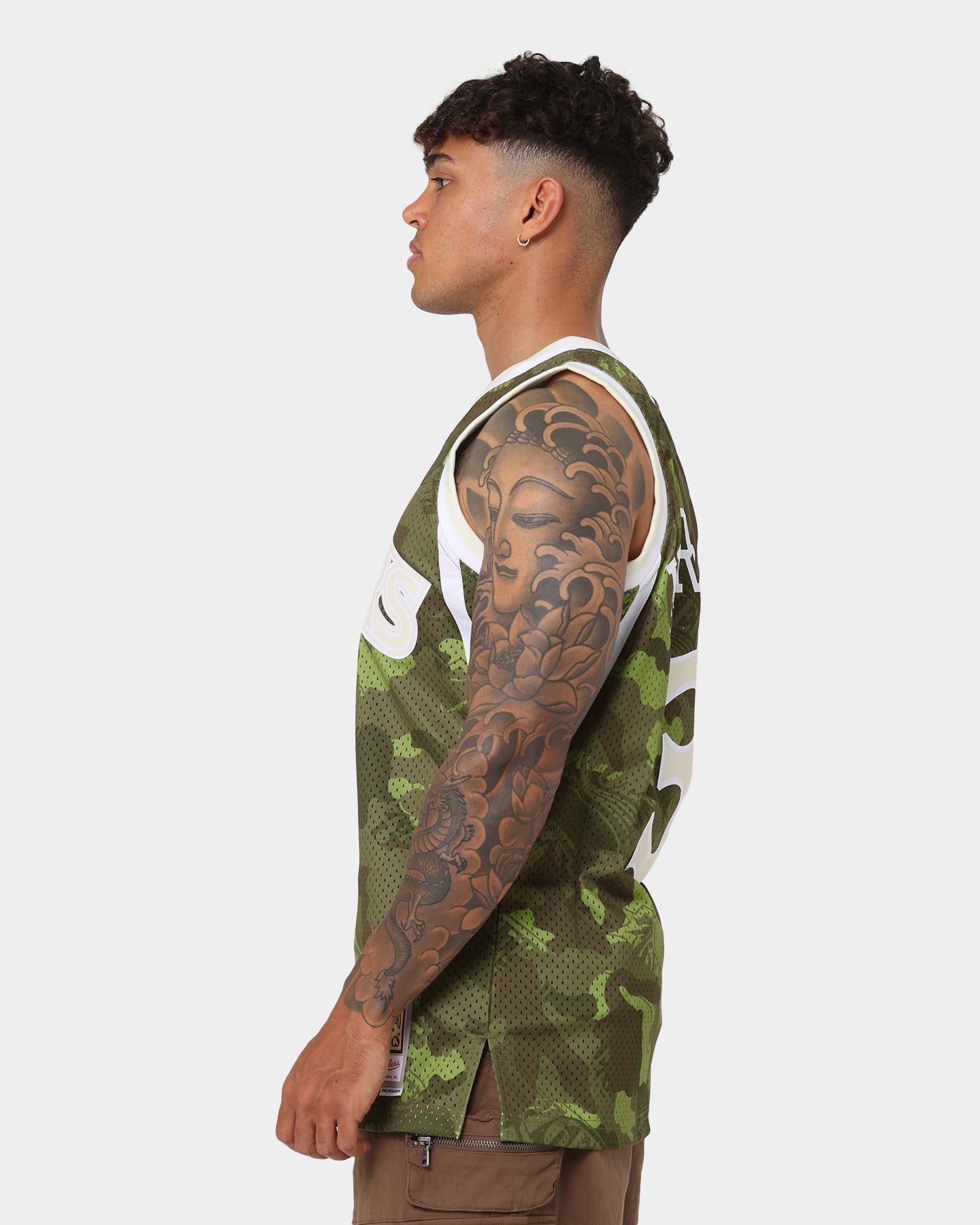 Mitchell & Ness Allen Iverson Philadelphia Sixers '96-'97 Camo Swingman Jersey Green Camo、mySite、zt4zffjzw