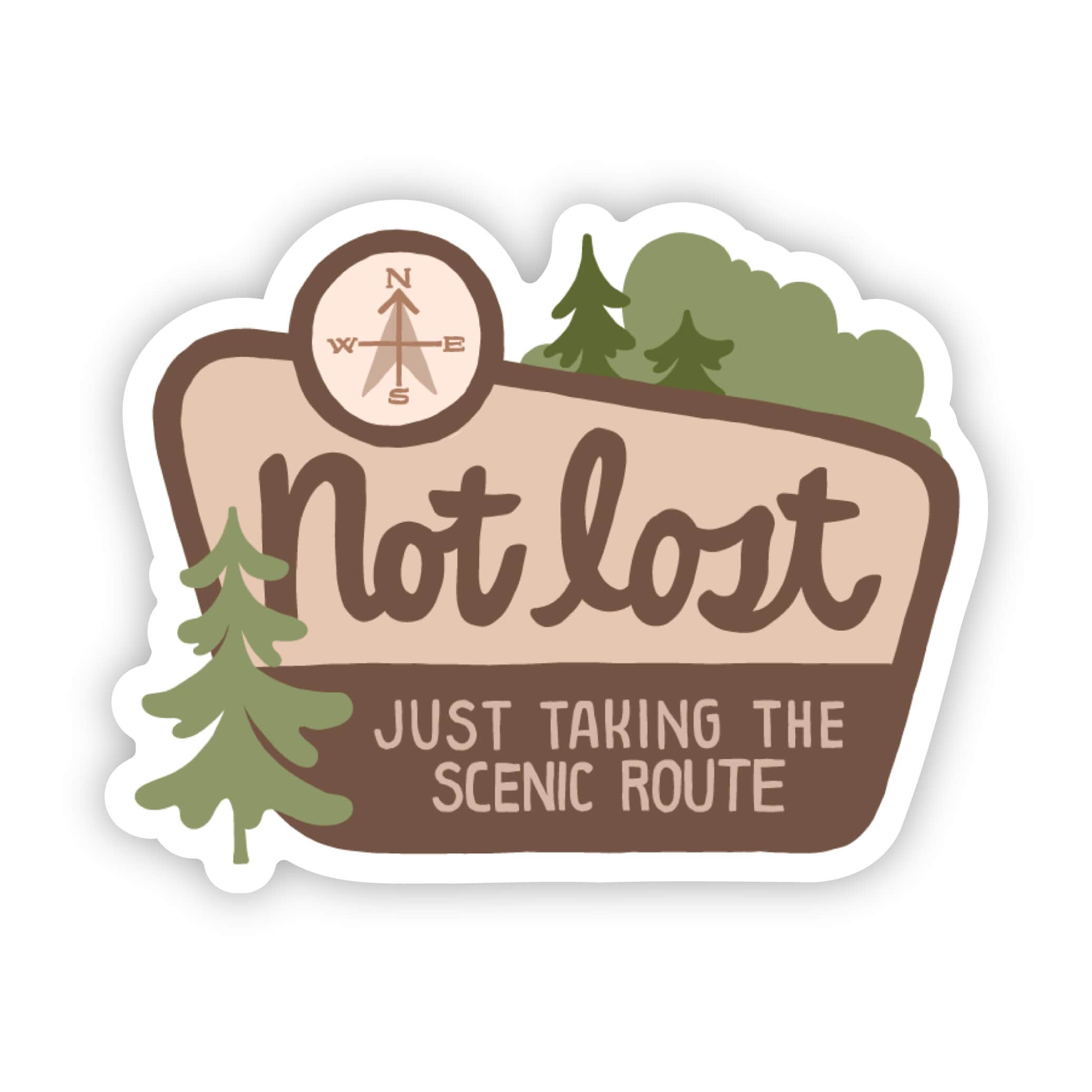  Not Lost, Just Taking The Scenic Route Sticker、mySite、elrpsem3k