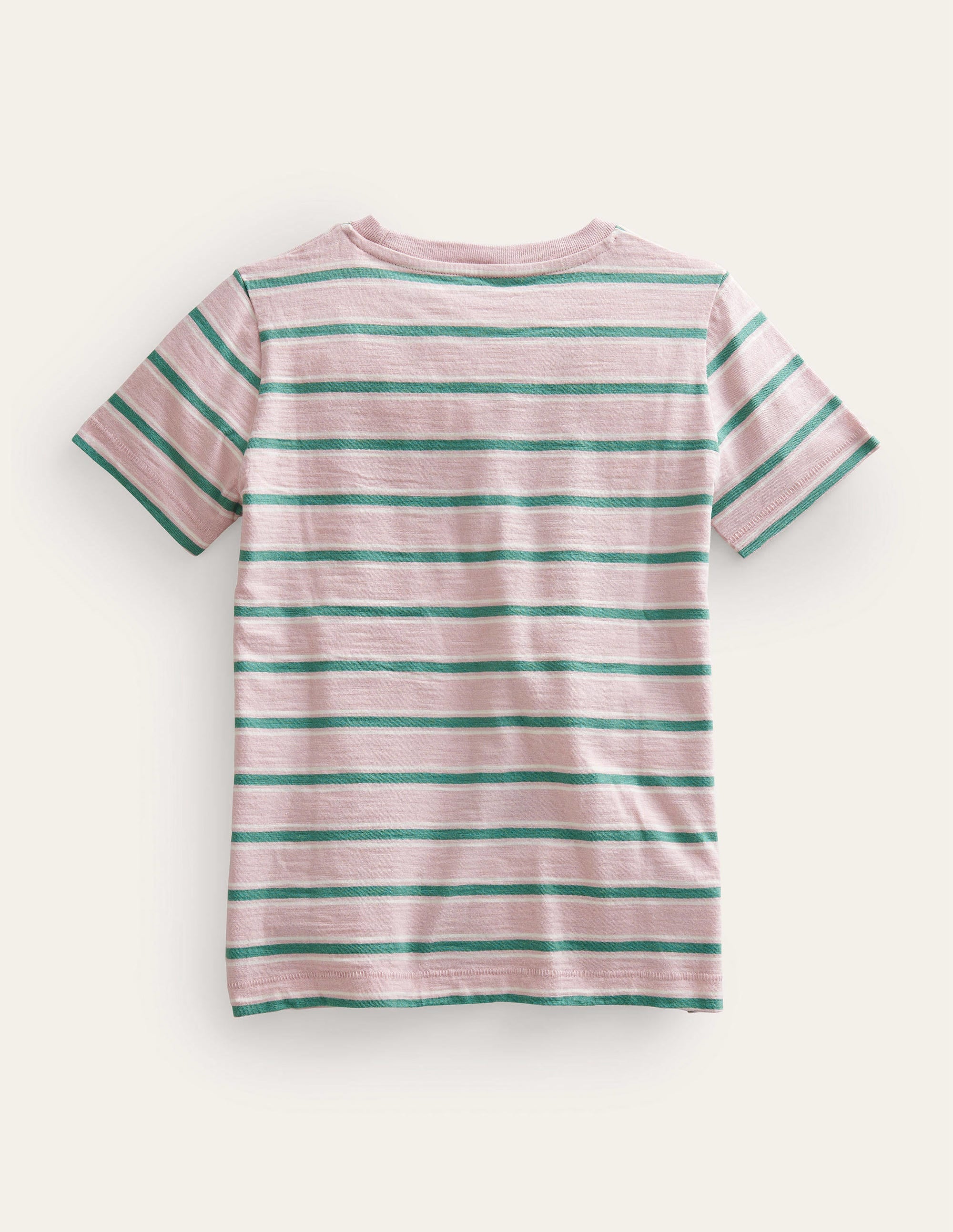  Striped Washed Slub T-shirt-French Pink/Csarite Green、mySite、ashleygrahame