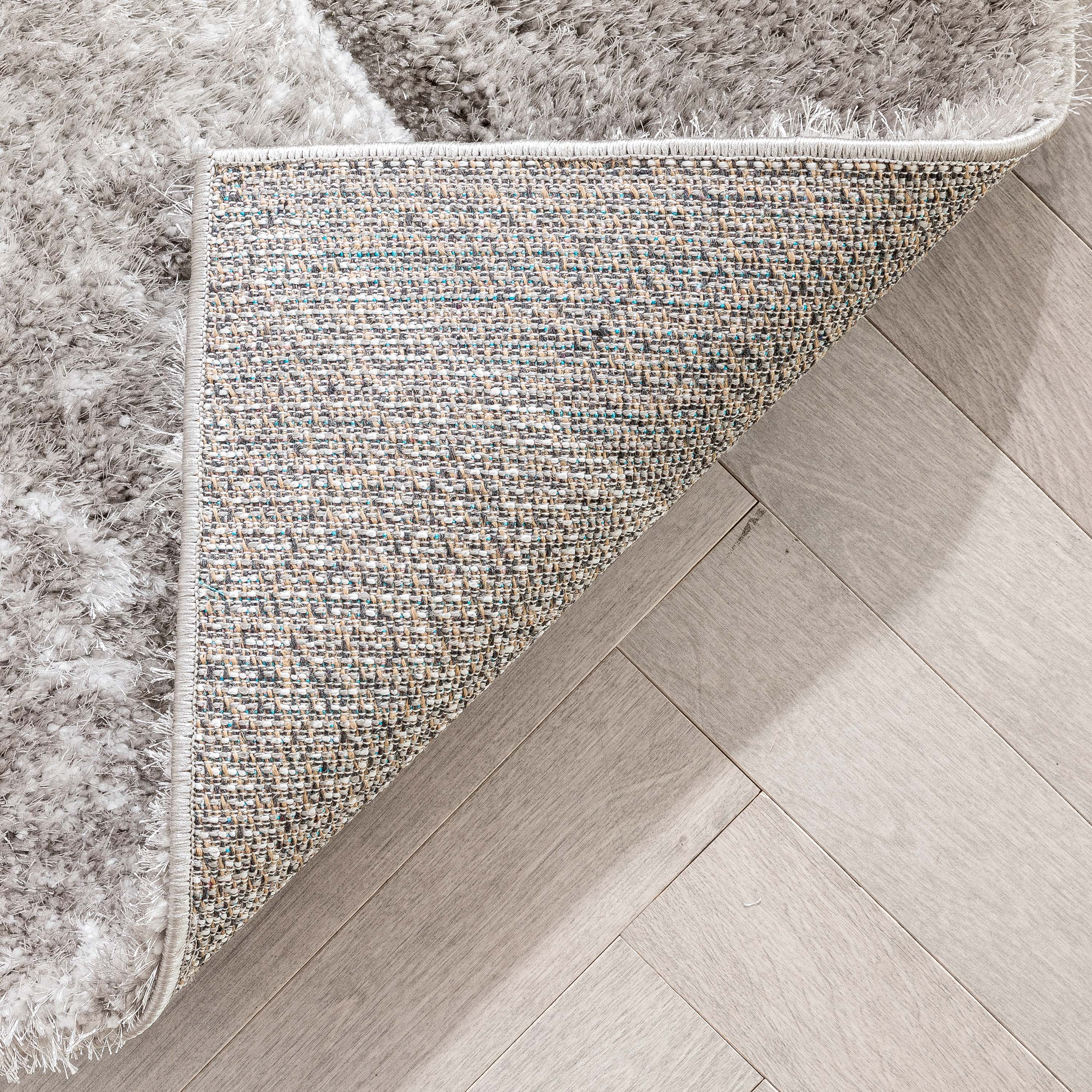 Mori Modern Abstract Geometric 3D Textured Shag Grey Blue Rug、mySite、gigharbornorthrealestate