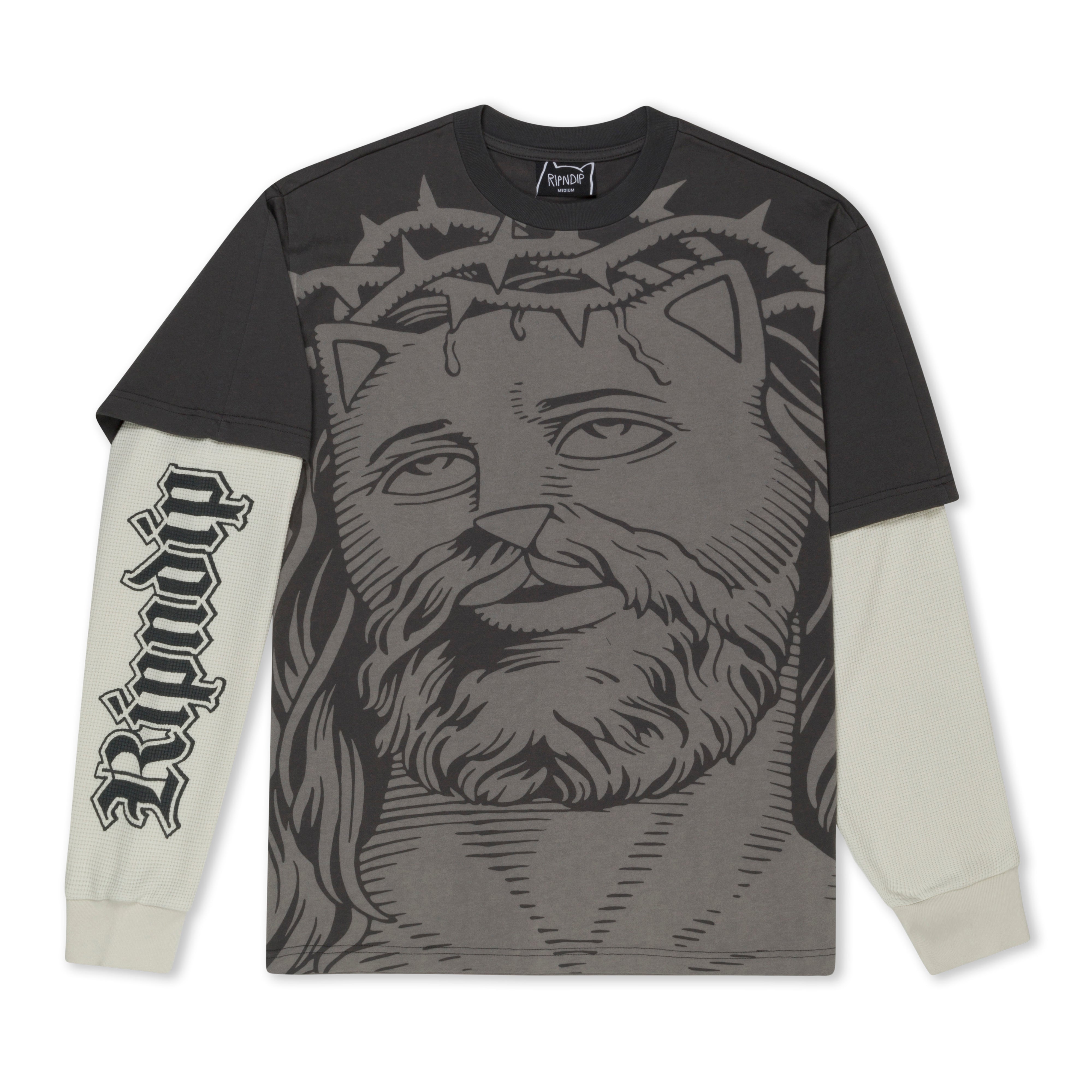  Lord Savior Double Long Sleeve Tee (Dark Charcoal)、mySite、merchandisen
