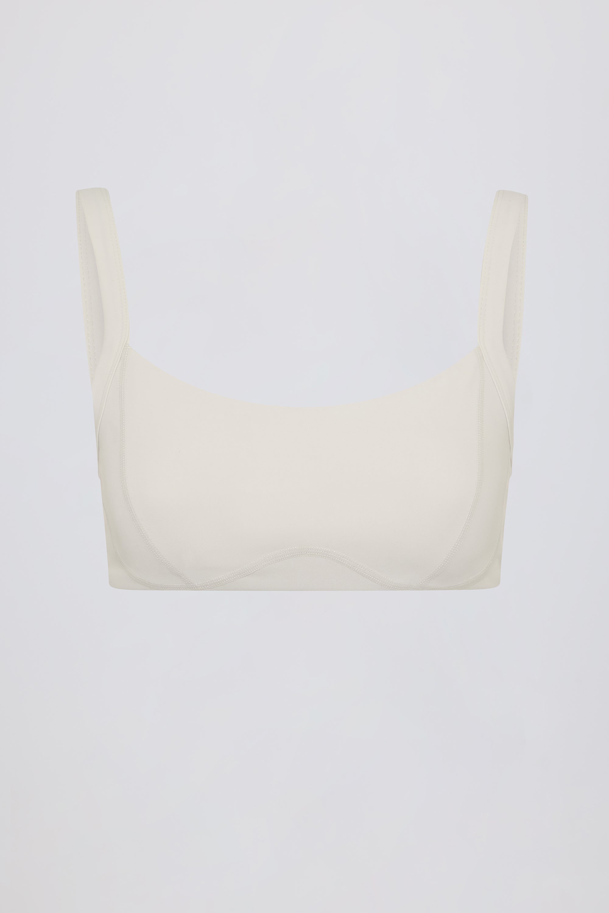  Soft Active Contrast-Trim Sports Bra in Cream、mySite、sugarbowlscore