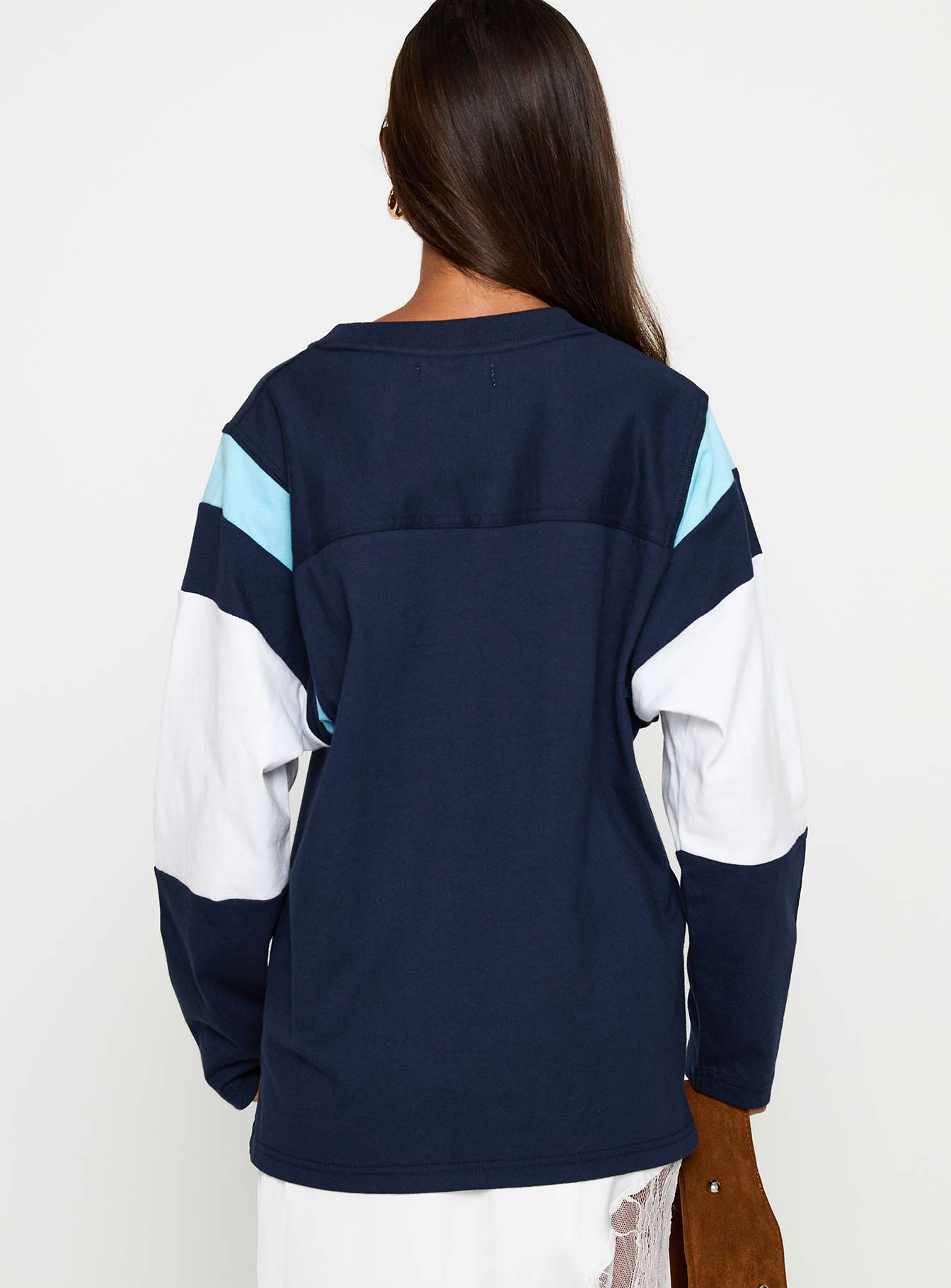 Collegiate Queen Long Sleeved Top Navy、mySite、solidvoid