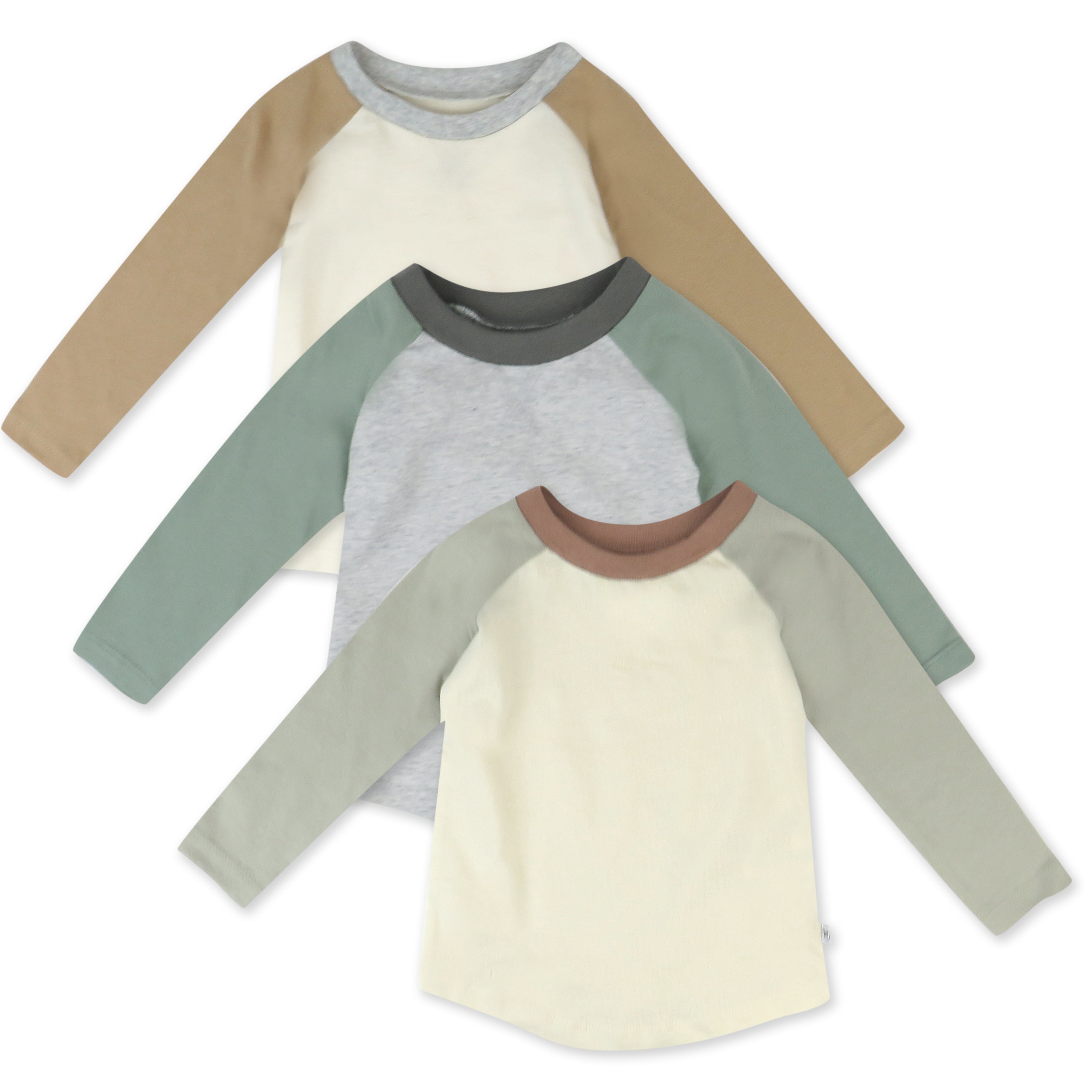  3-Pack Long Sleeve Baseball Raglan T-Shirts、mySite、layawaytickets