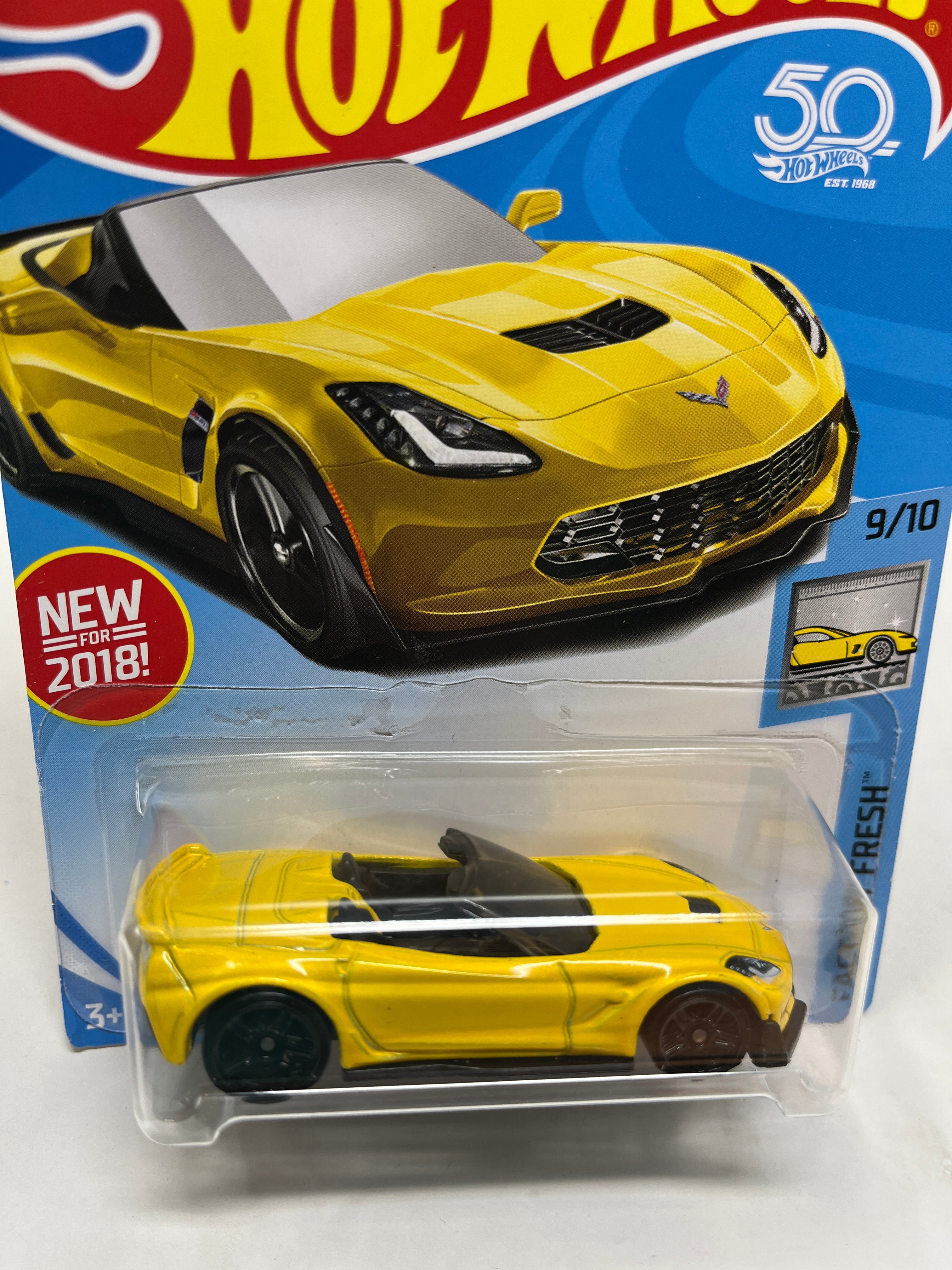 Corvette C7 Z06 #98 * 2018 Hot Wheels * Yellow、mySite、hgirdovlk