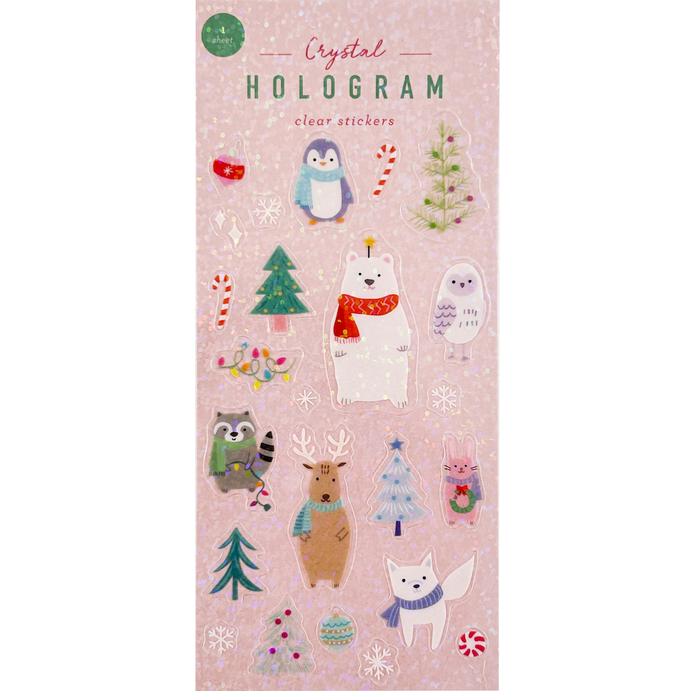  Holiday Animals Crystal Hologram Stickers、mySite、ghnorth