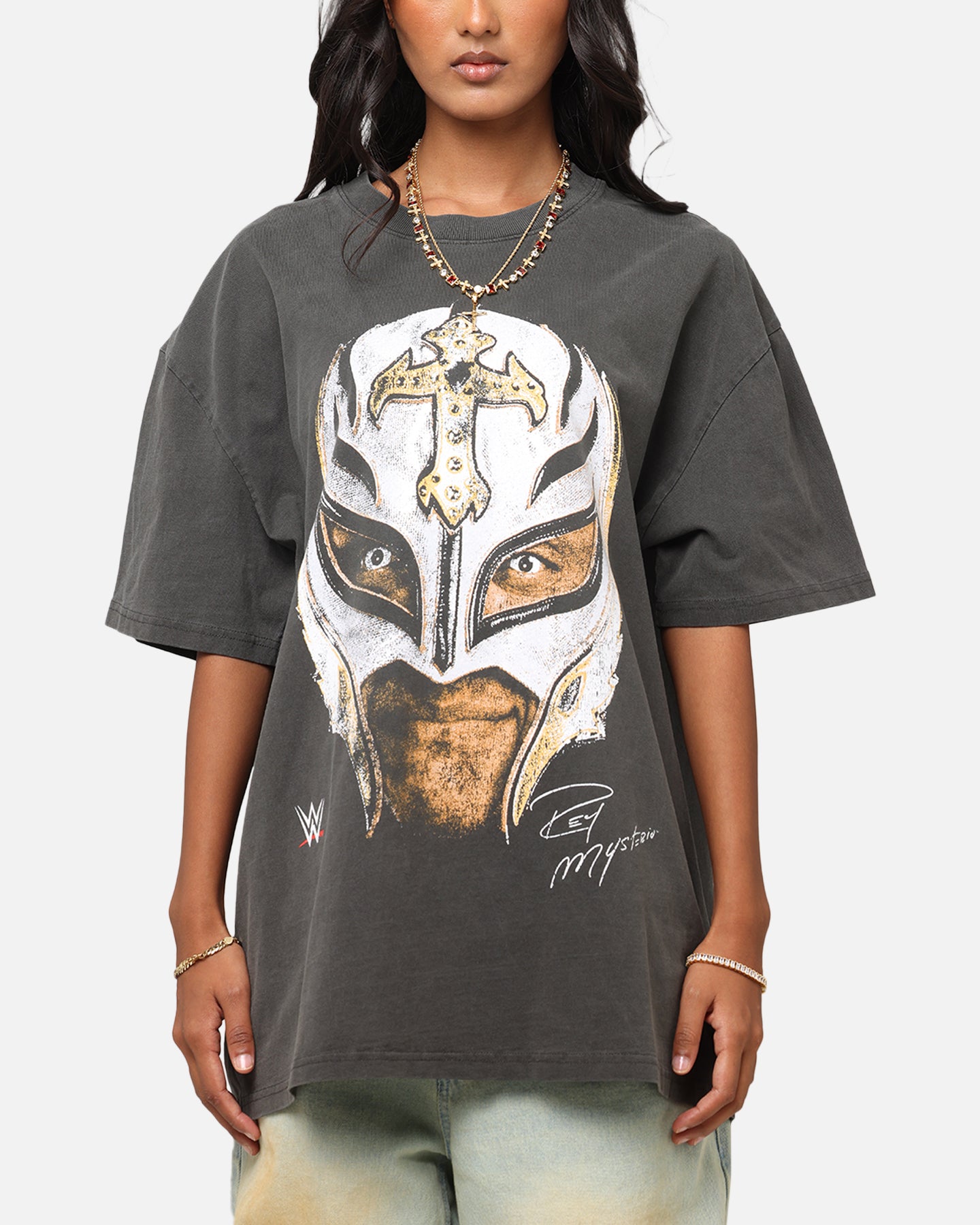 Culture Kings X WWE Rey Mysterio Big Head Heavyweight T-Shirt Black Wash、mySite、zt4zffjzw