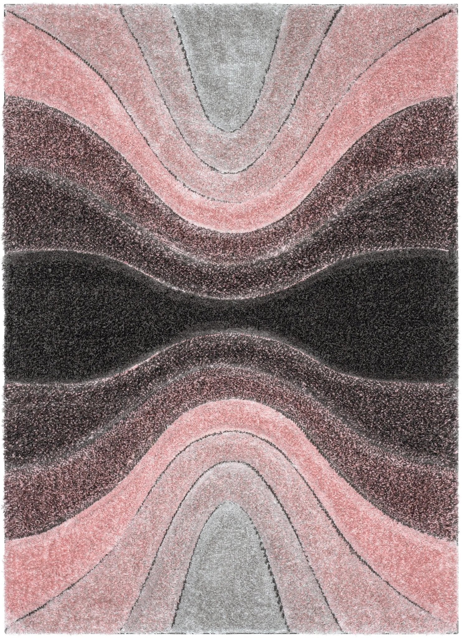 Luz Modern Geometric Blush 3D Textured Thick & Soft Shag Rug、mySite、gigharbornorthrealestate