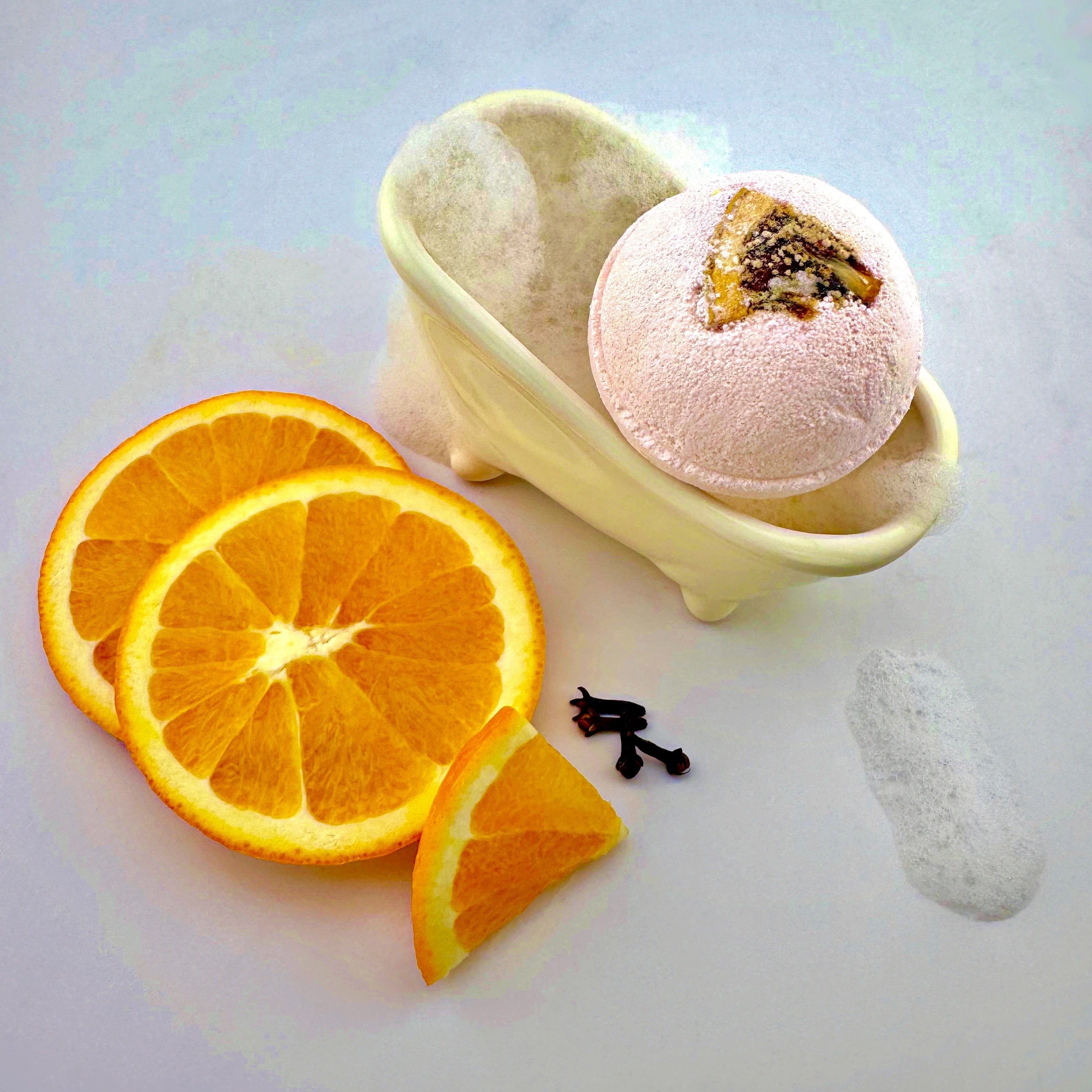  Orange Blossom & Calendula ARGAN Bath Bomb (4.5oz)、mySite、elrpsem3k