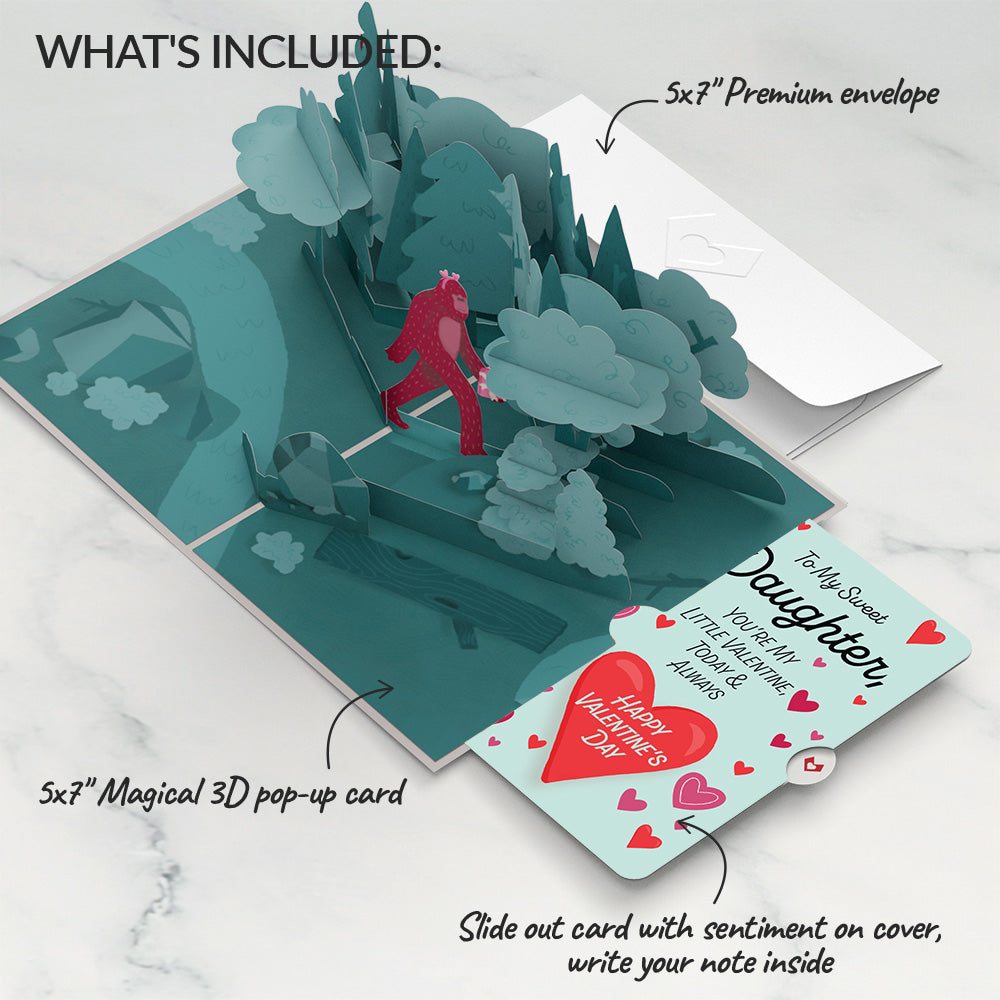 Searching for a Valentine Like You Bigfoot Valentine Pop-Up Card and Sentiment Set for Daughter、mySite、solidvoid