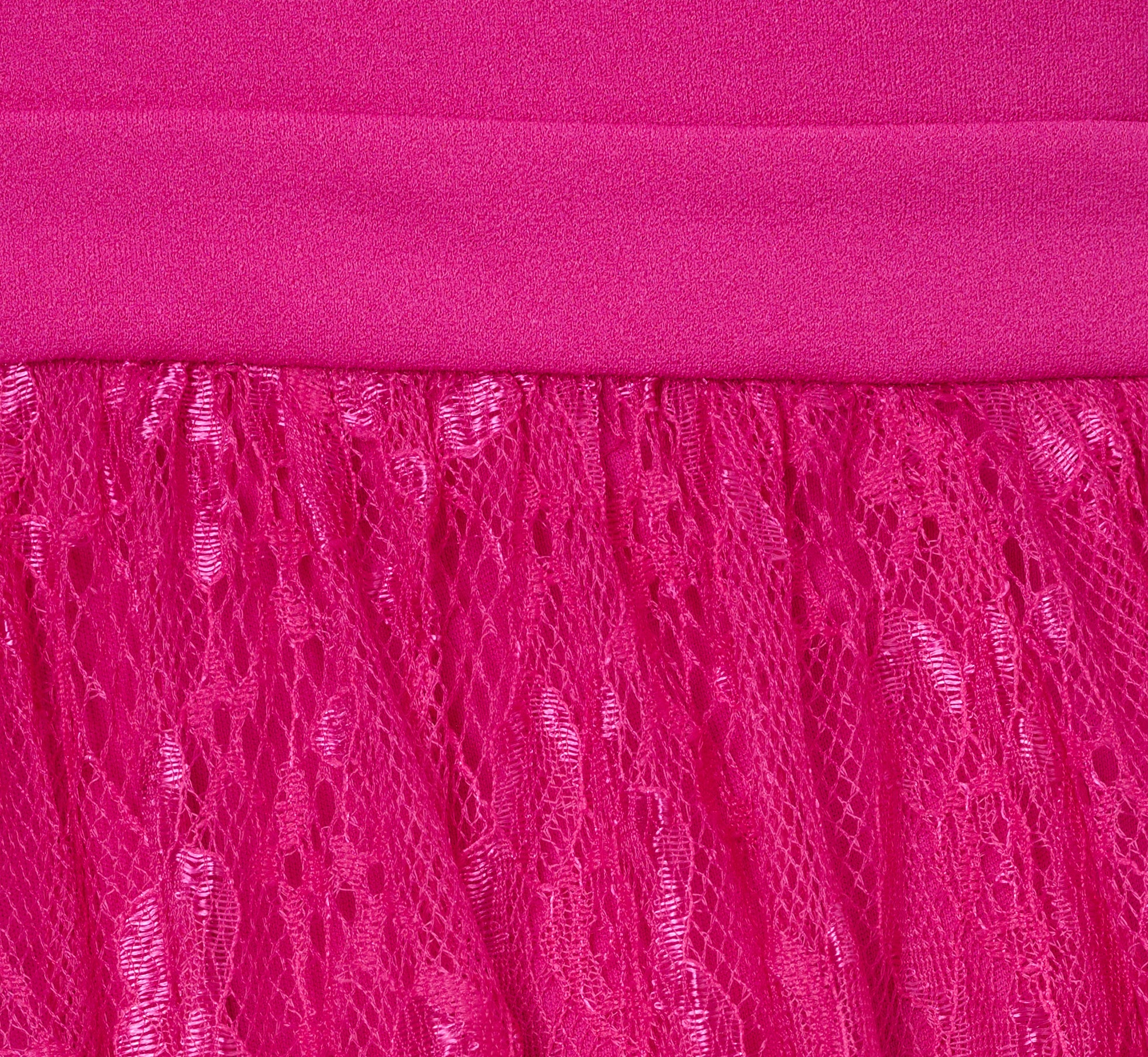 Sleeveless Square Neck Tiered Lace Midi Dress In Electric Passion、mySite、solidvoid