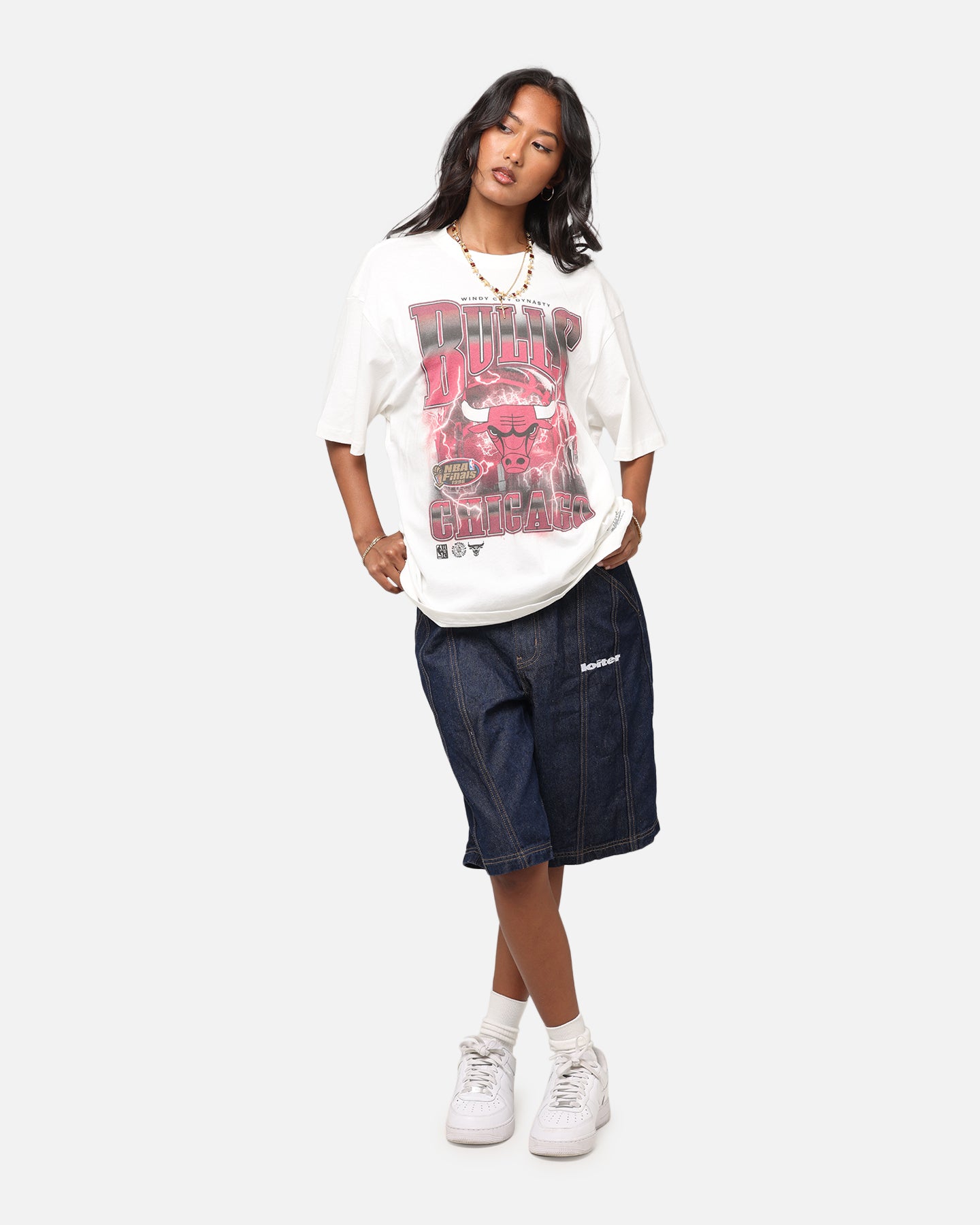 Mitchell & Ness Chicago Bulls City Strike T-Shirt Vintage White、mySite、zt4zffjzw