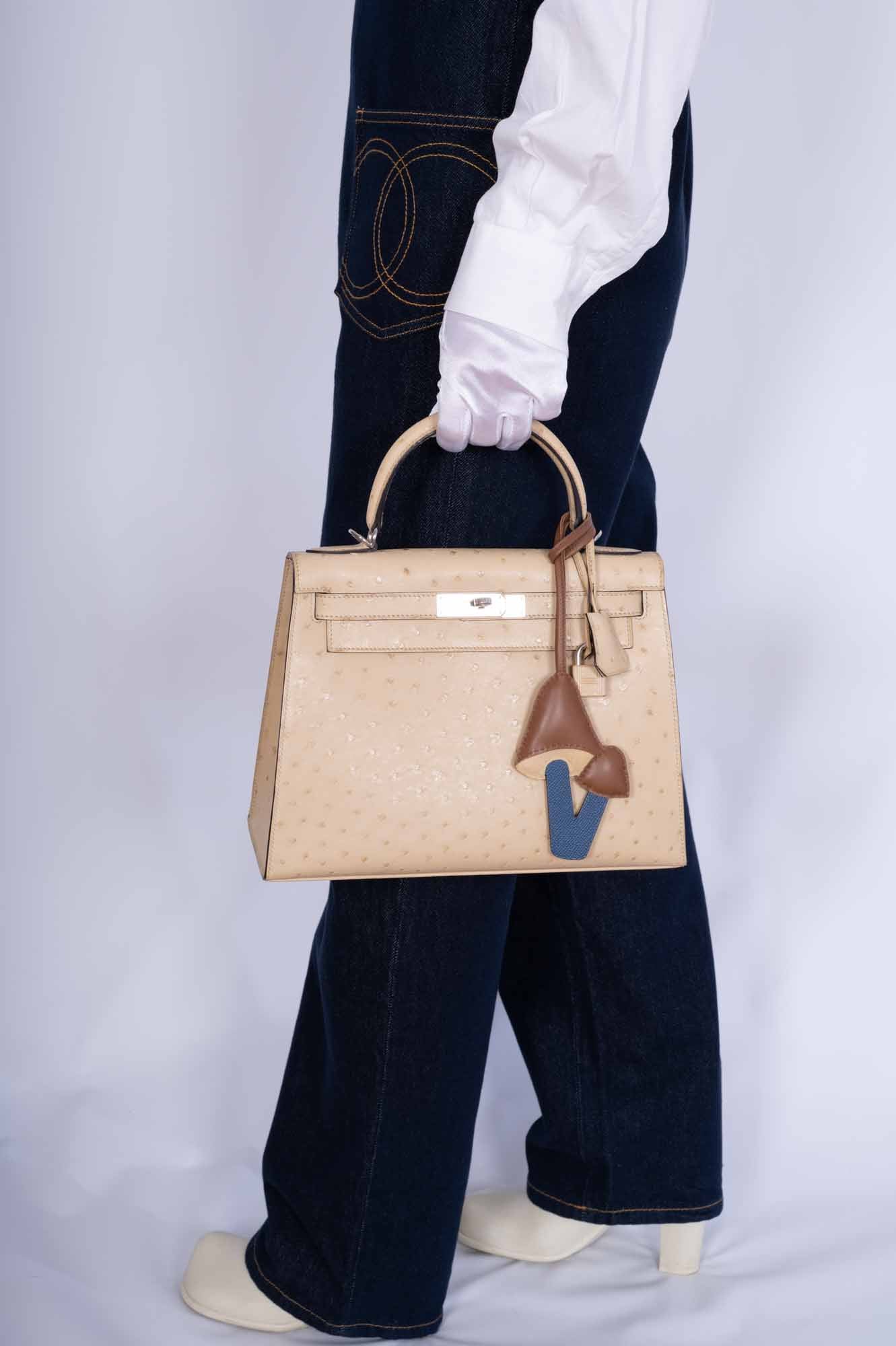 Hermès Kelly 28 Sellier Parchemin Ostrich Palladium Hardware、mySite、garminoutage.com