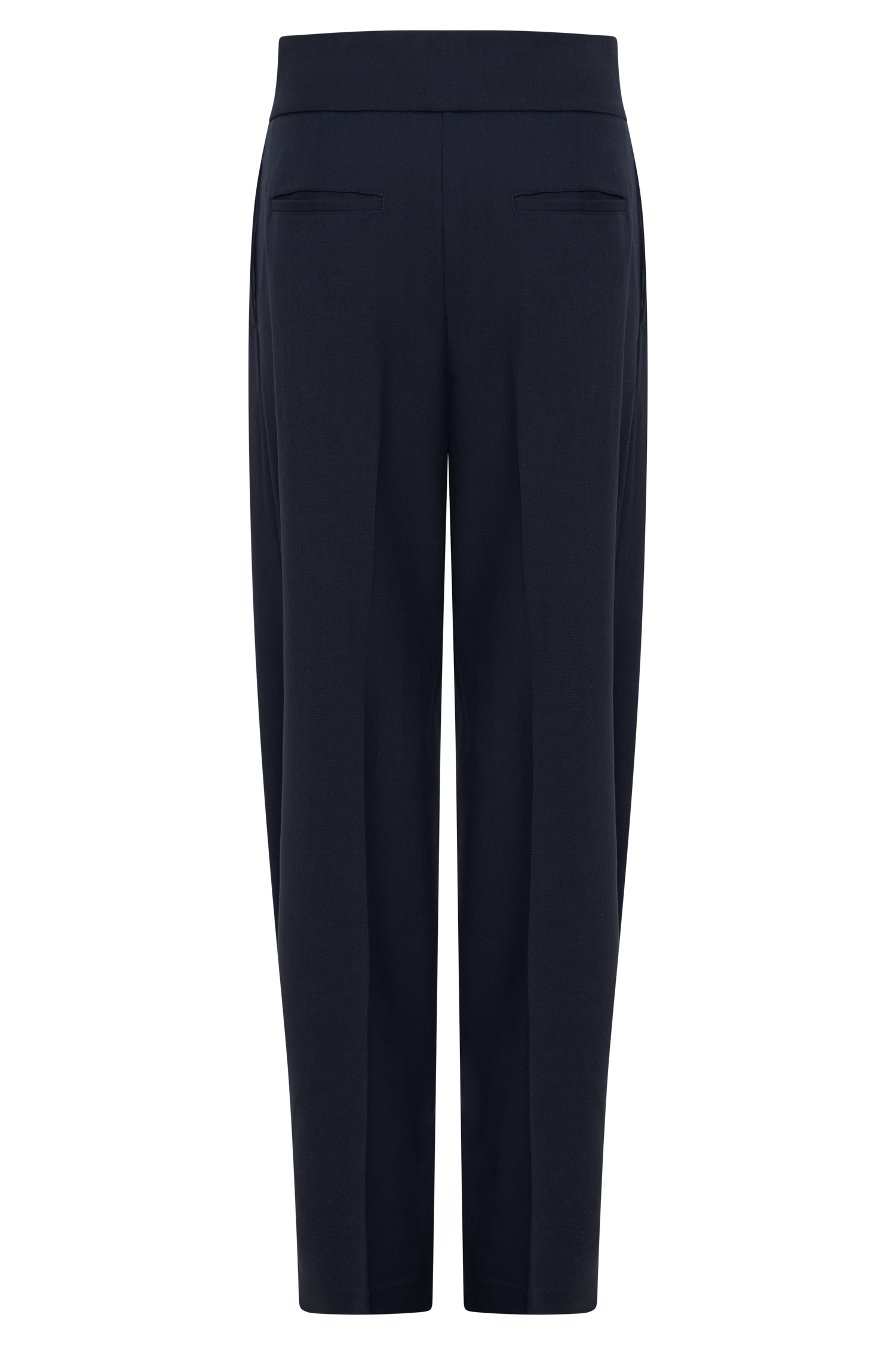 Penelope Pleated High Waisted Pants - Dark Navy、mySite、solidvoid