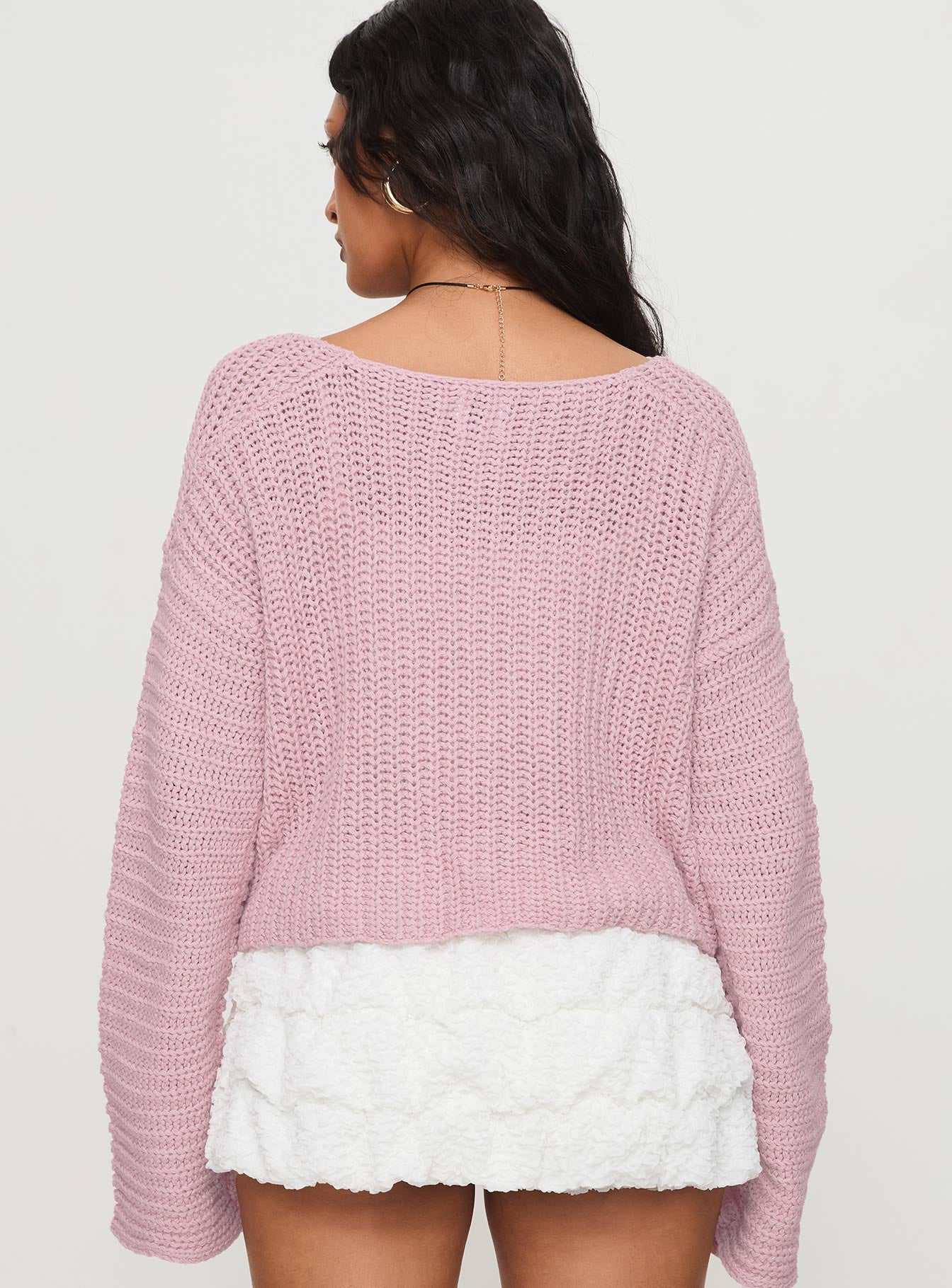 Maela Knit Cardigan Pink、mySite、solidvoid