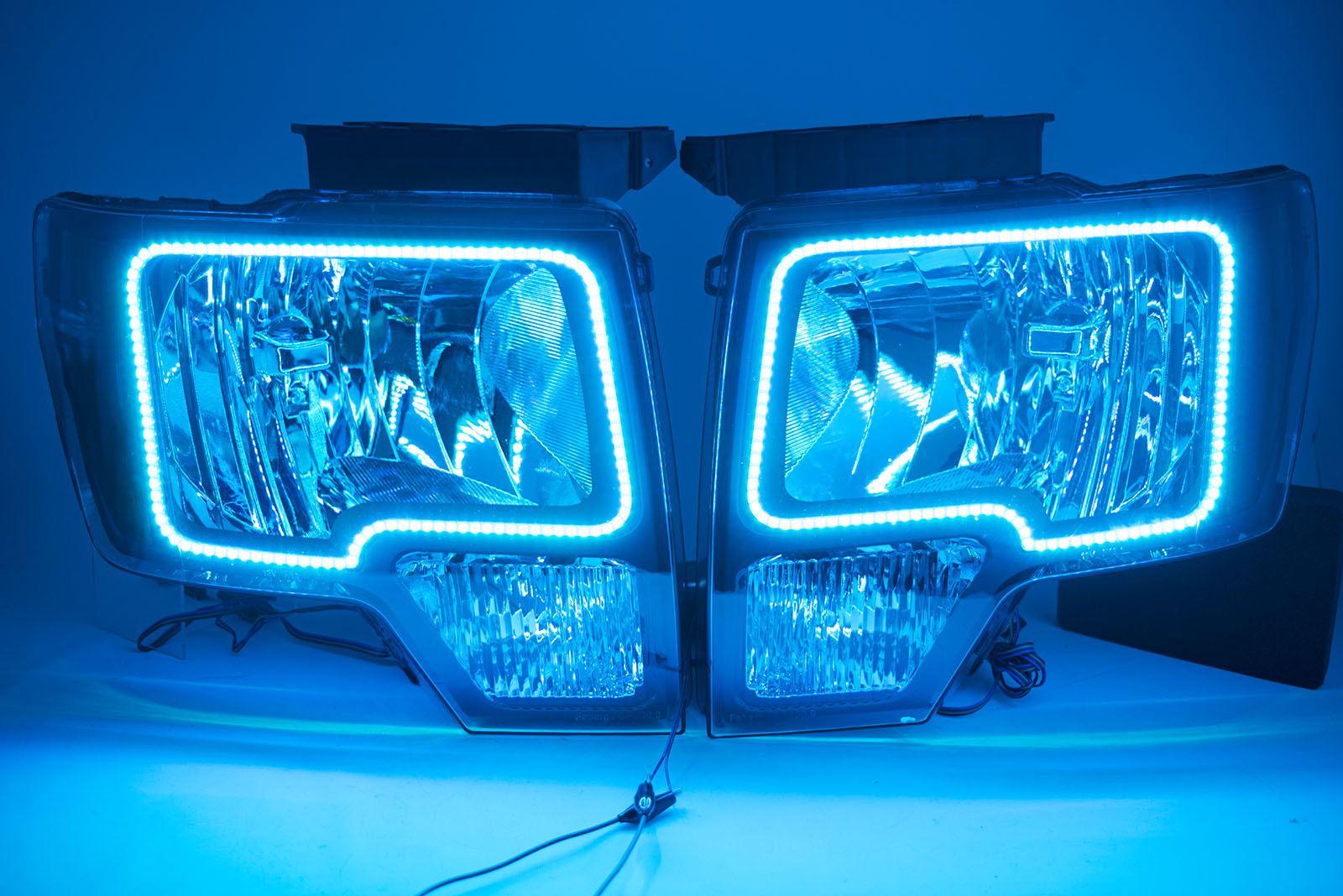 2009-14 Ford F-150 Headlights with ORACLE RGB ColorSHIFT Halos + ColorSHIFT RGB Remote、mySite、nflplayoffbracketp