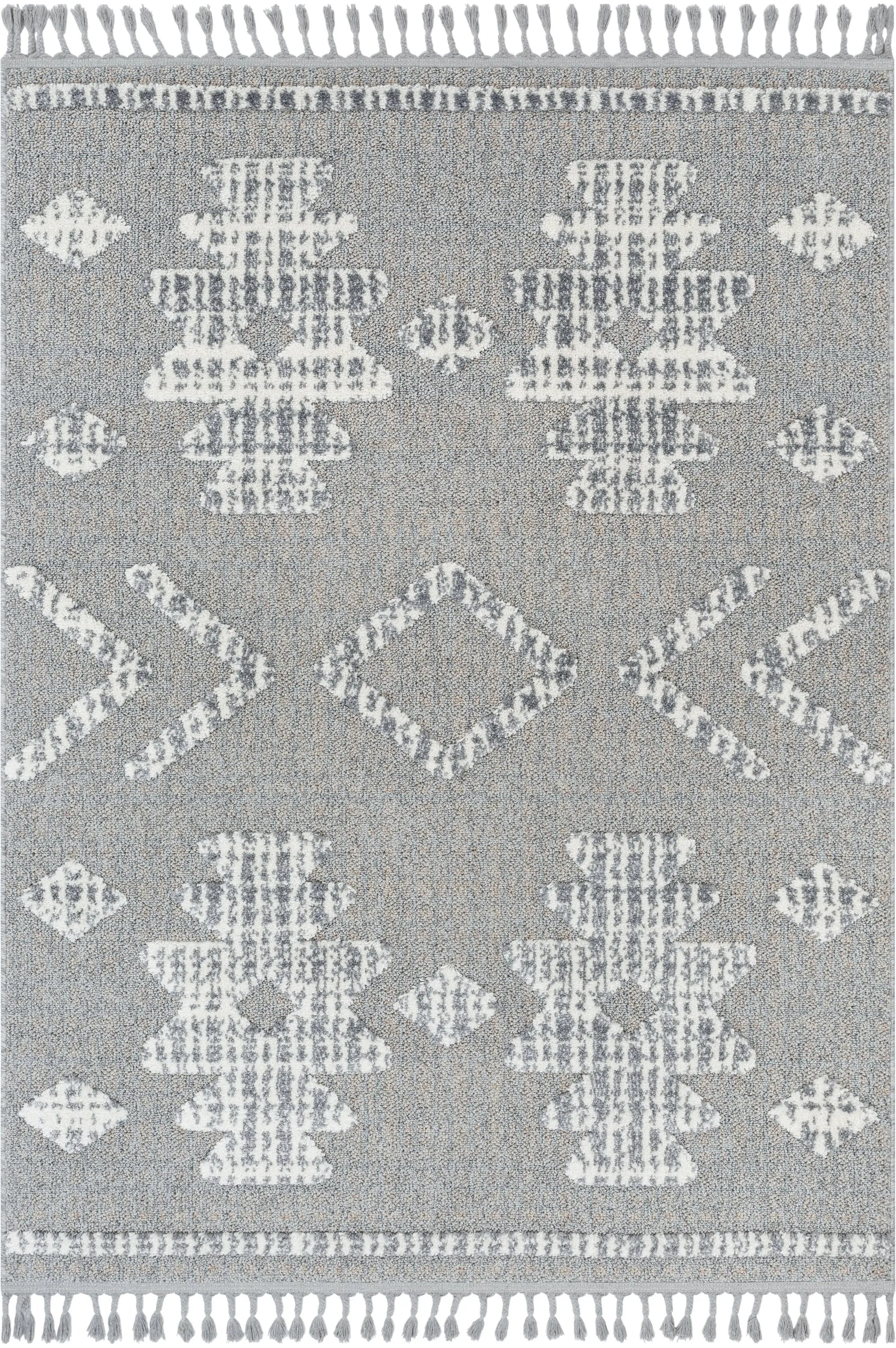 Savannah Tribal Geometric Pattern Ivory High-Low Textured Rug、mySite、gigharbornorthrealestate