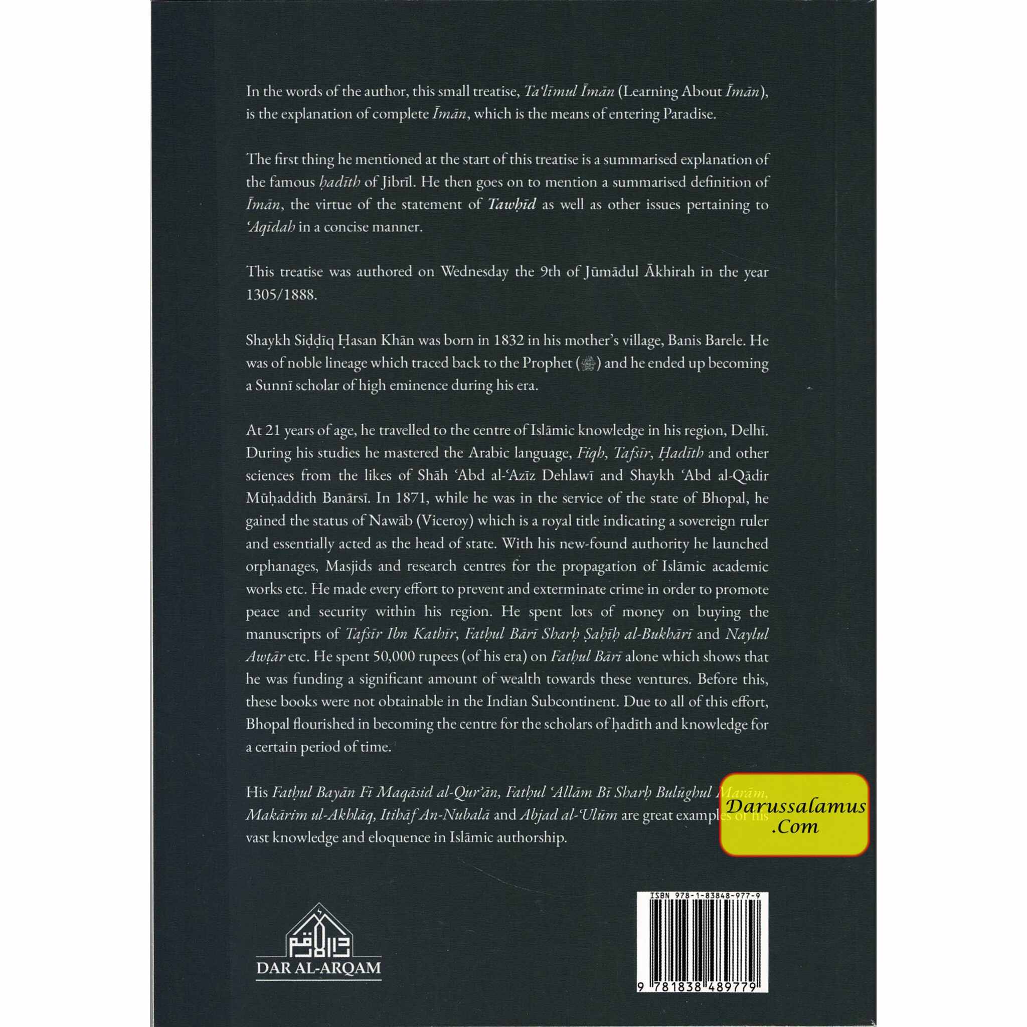 Learning About Iman By Siddiq Hasan Khan al-Qanuji、mySite、topwebapps