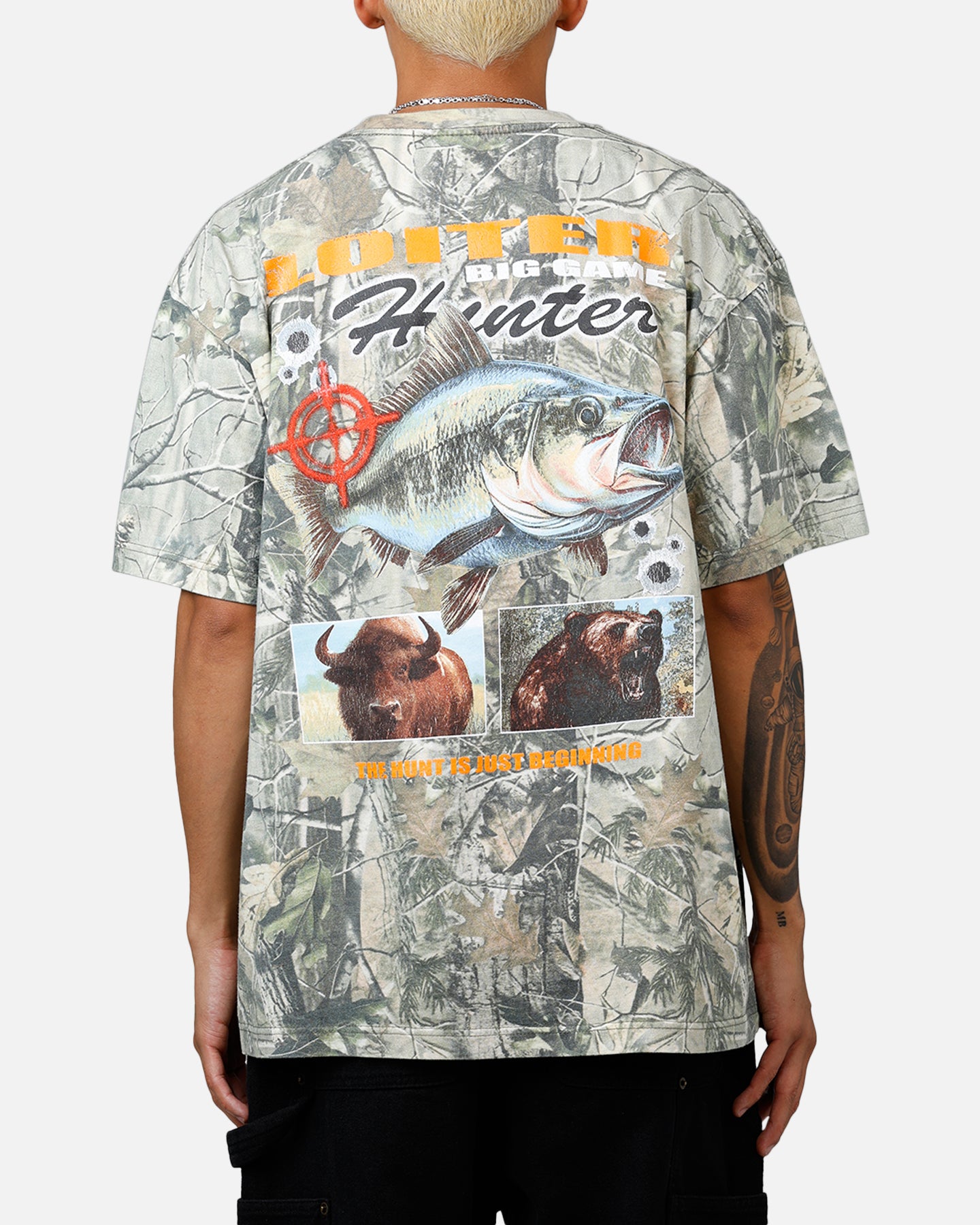 Loiter Big Game Camo T-Shirt Real Tree Camo、mySite、zt4zffjzw