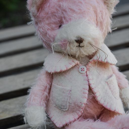 RETIRED - Hutch Studio Original - Mae I. Meow- Hand-Crafted Mohair & Vintage Wool Cat、mySite、g9winljtr