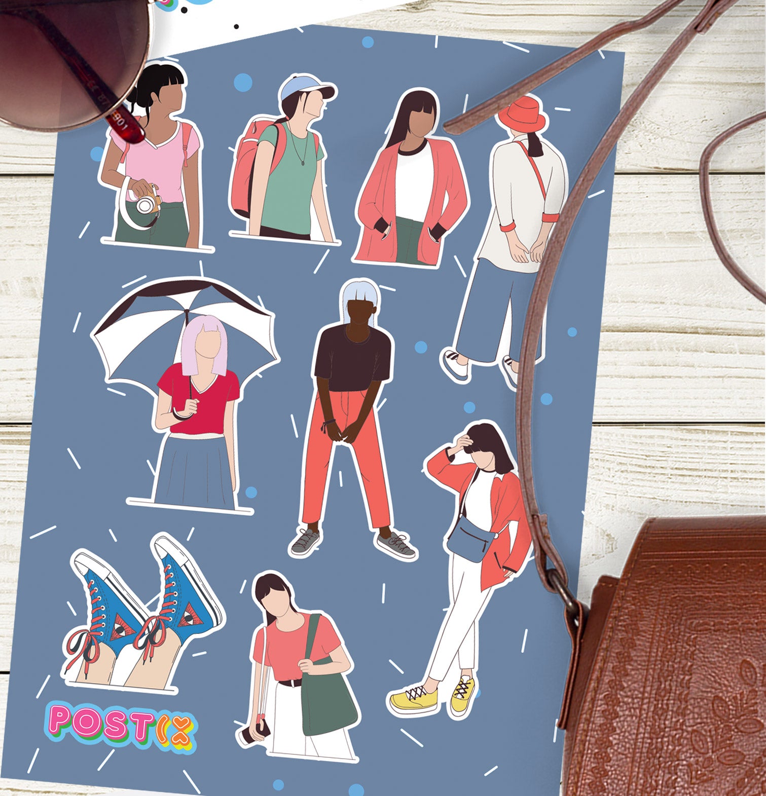  Sightseeing Girls Sticker Sheet、mySite、ghnorth