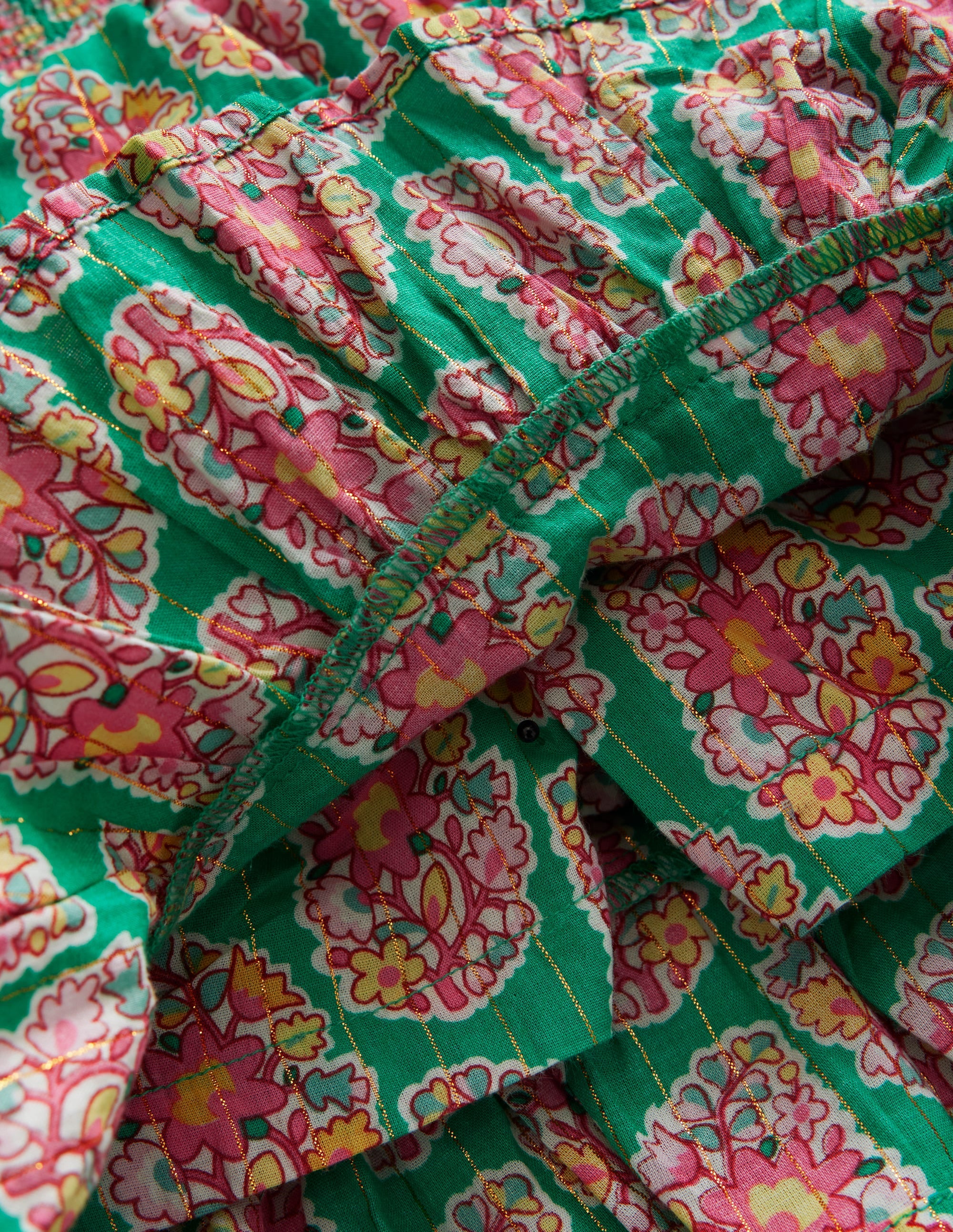  Tiered Printed Skort-Jade Green Paisley、mySite、ashleygrahame