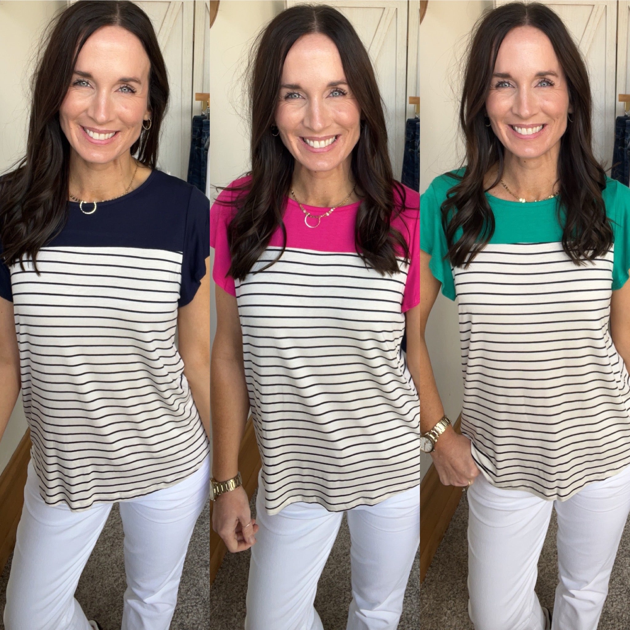 Meranda’s Striped Top、mySite、garagedoors4me