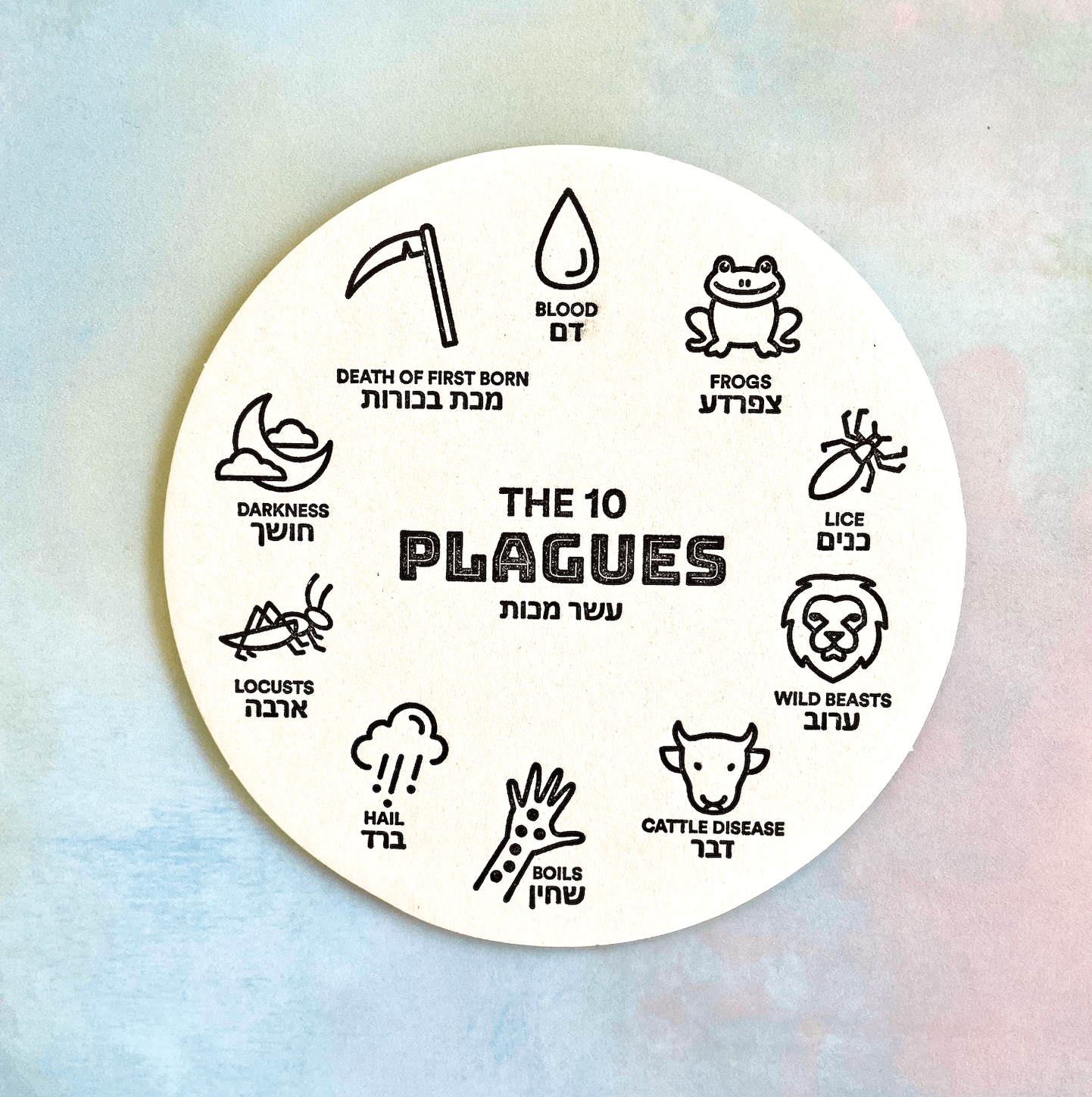 10 Plagues Passover Coasters, Set of 11、mySite、topwebapps
