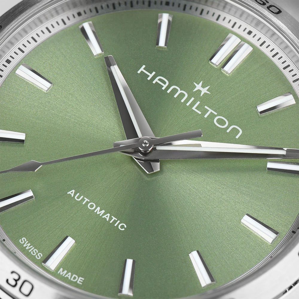  Jazzmaster Performer Auto 34mm - Green on Bracelet