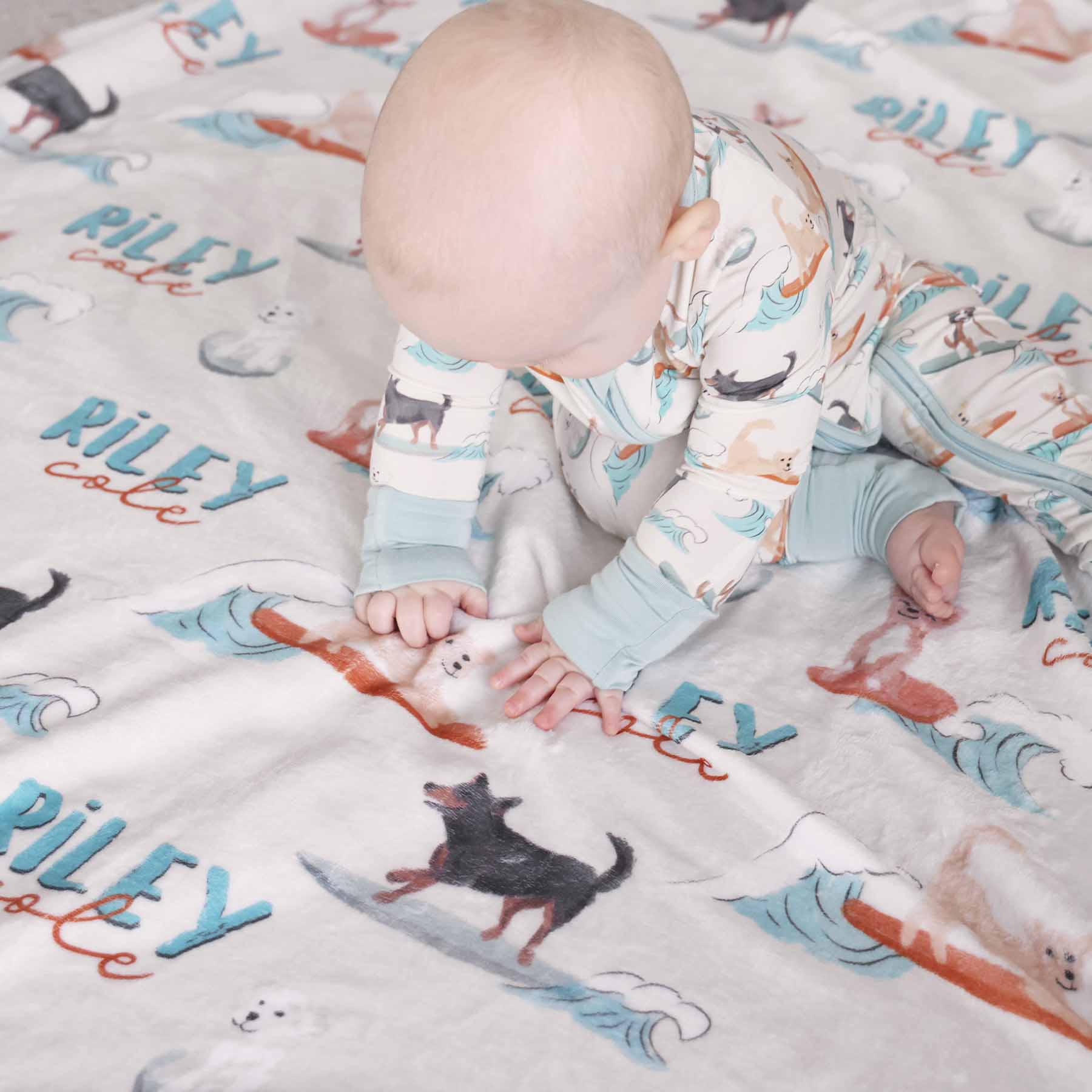  Paddle Pups Personalized Kids Blanket、mySite、layawaytickets