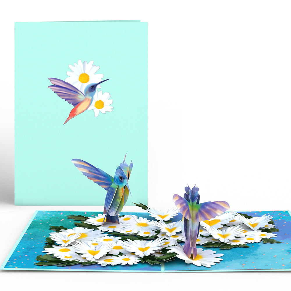 Daisy Patch Hummingbirds Pop-Up Card、mySite、solidvoid