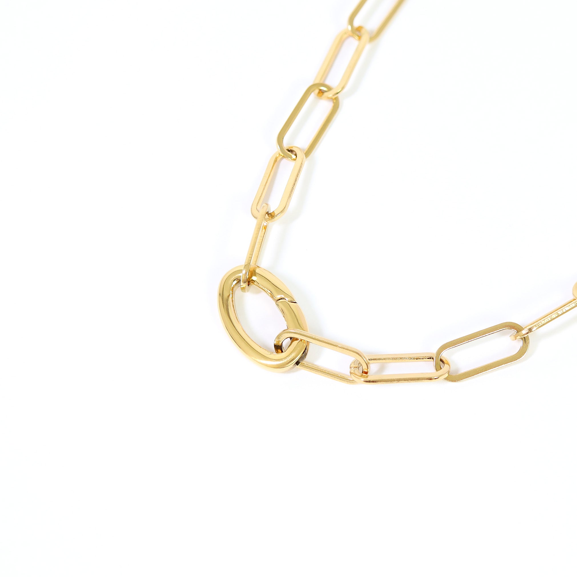 18K Gold PVD Stainless Steel Oval Carabiner / ENC0033、mySite、dreamappss