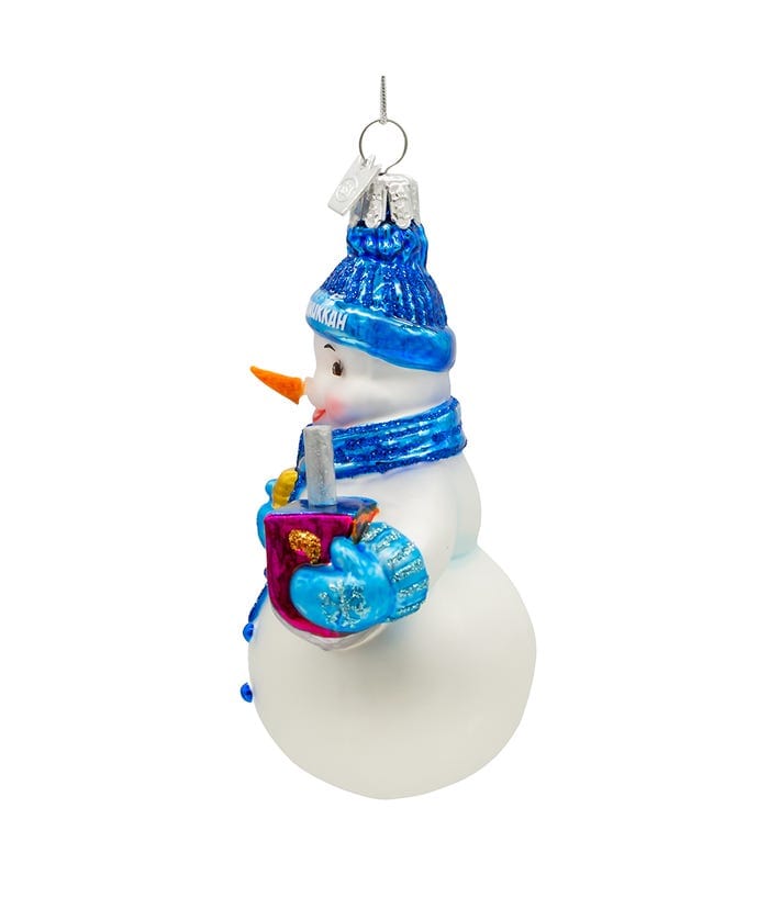 Noble Gems™ Glass Hanukkah Snowman Ornament、mySite、topwebapps