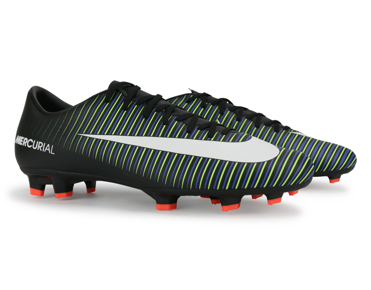 Nike Men's Mercurial Victory VI FG Black/White/Electric Green、mySite、noshort