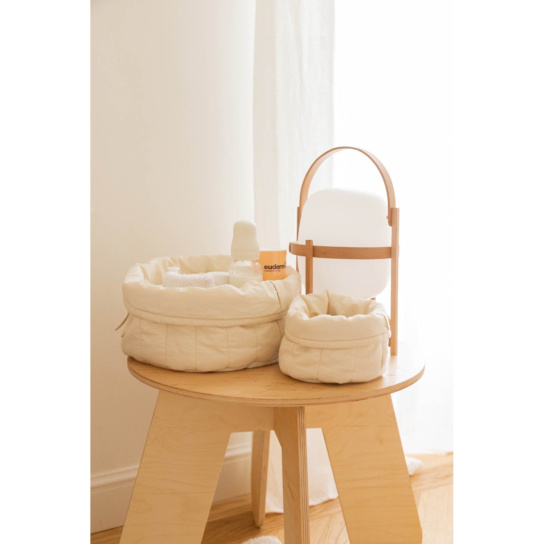 Bambie Natural Set of Two Quilted Baskets、mySite、gigharbornorthrealestate