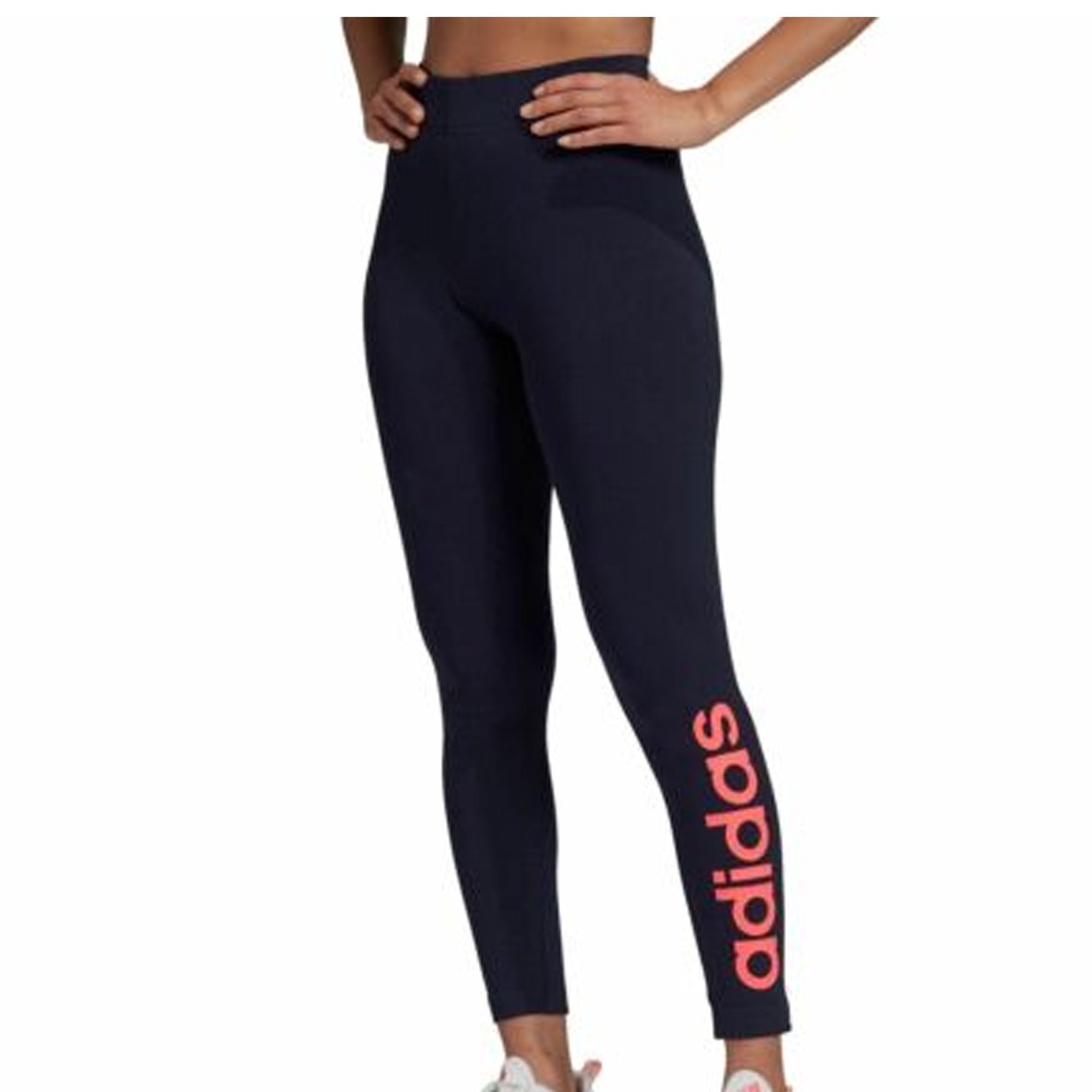 adidas Women's Full Length Fabric Mix Tights Legend Ink/Pink、mySite、noshort