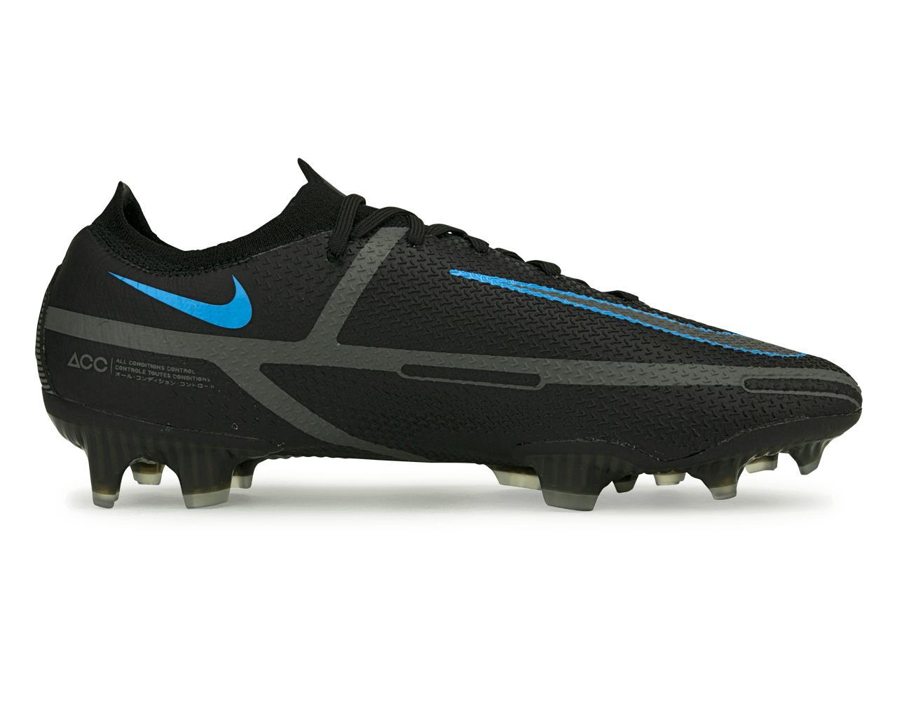 Nike Men's Phantom GT2 Elite FG Black/Blue、mySite、noshort