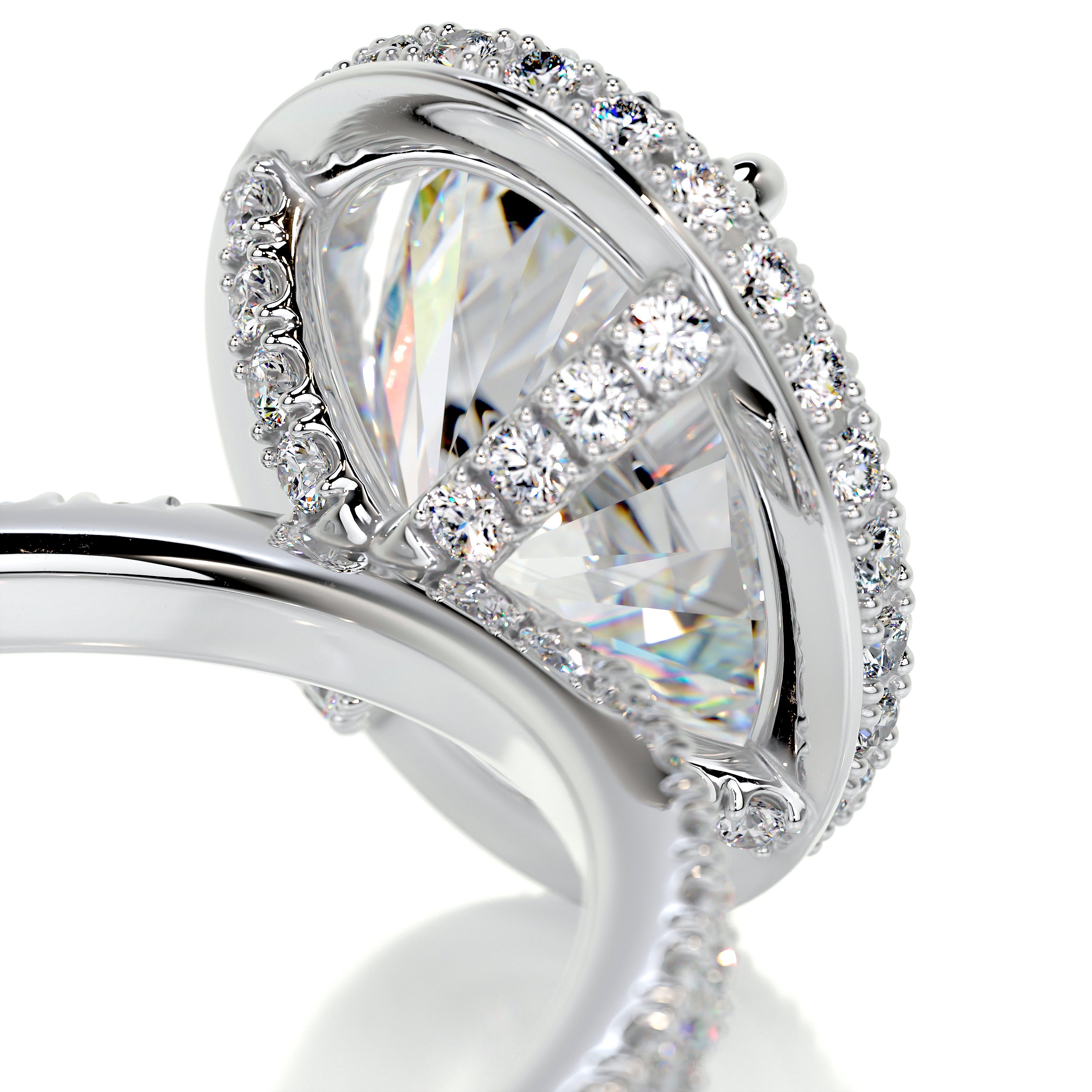 Parker Moissanite & Diamond Ring -18K White Gold、mySite、hinf8tx79