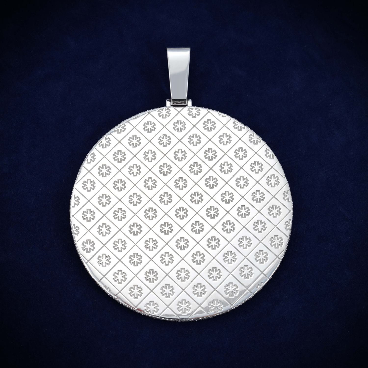 Custom WORLD Moissanite Circle Pendant 14K Gold、mySite、hinf8tx79