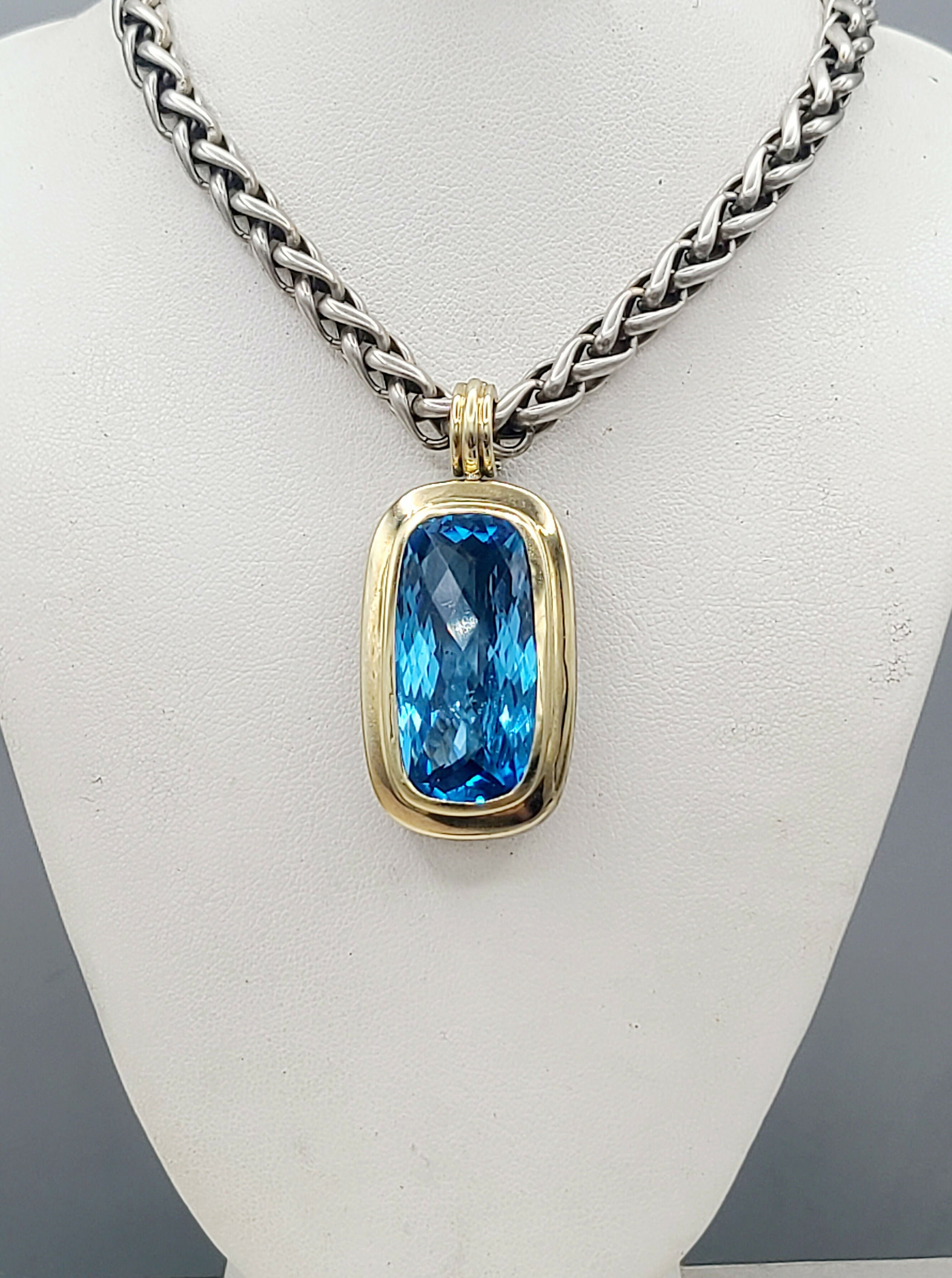 David Yurman Jumbo Albion Elongated Pendant 鈥?Blue Topaz、mySite、hinf8tx79