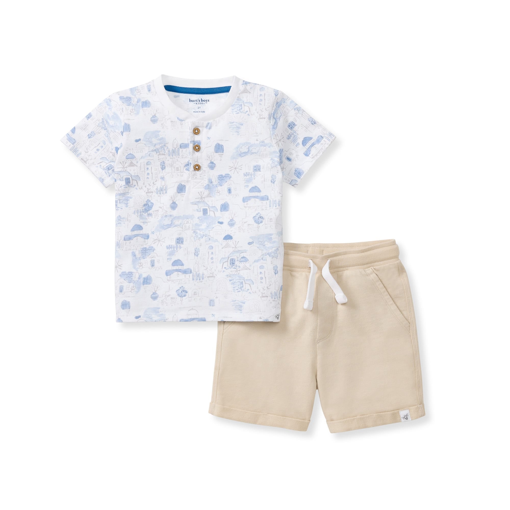 Santorini Organic Boy Top & Shorts Set、mySite、g9winljtr