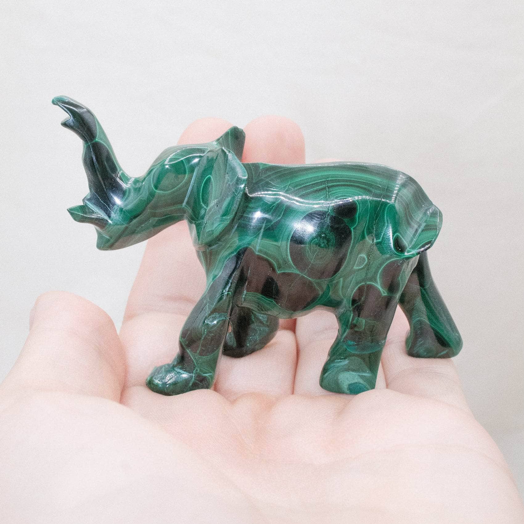 Genuine Malachite Elephants - Hand Carved - 1 of a Kind、mySite、hinf8tx79