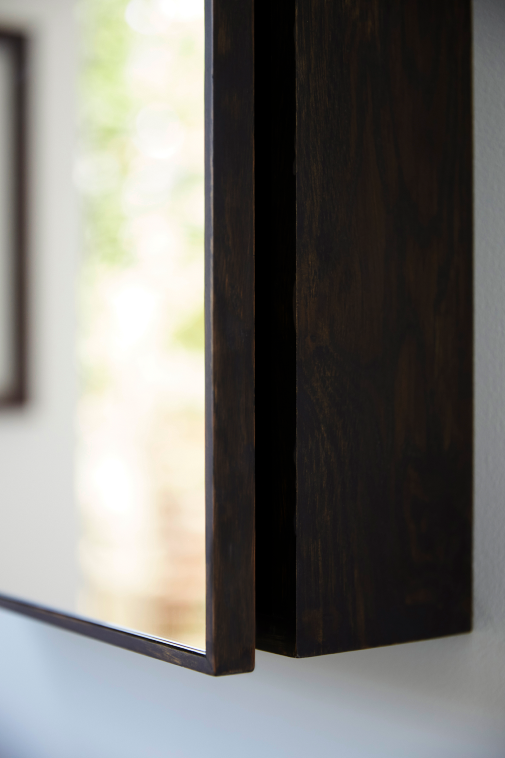 Oak Bathroom Cabinet with Mirror | Wireworks Slimline、mySite、neckold